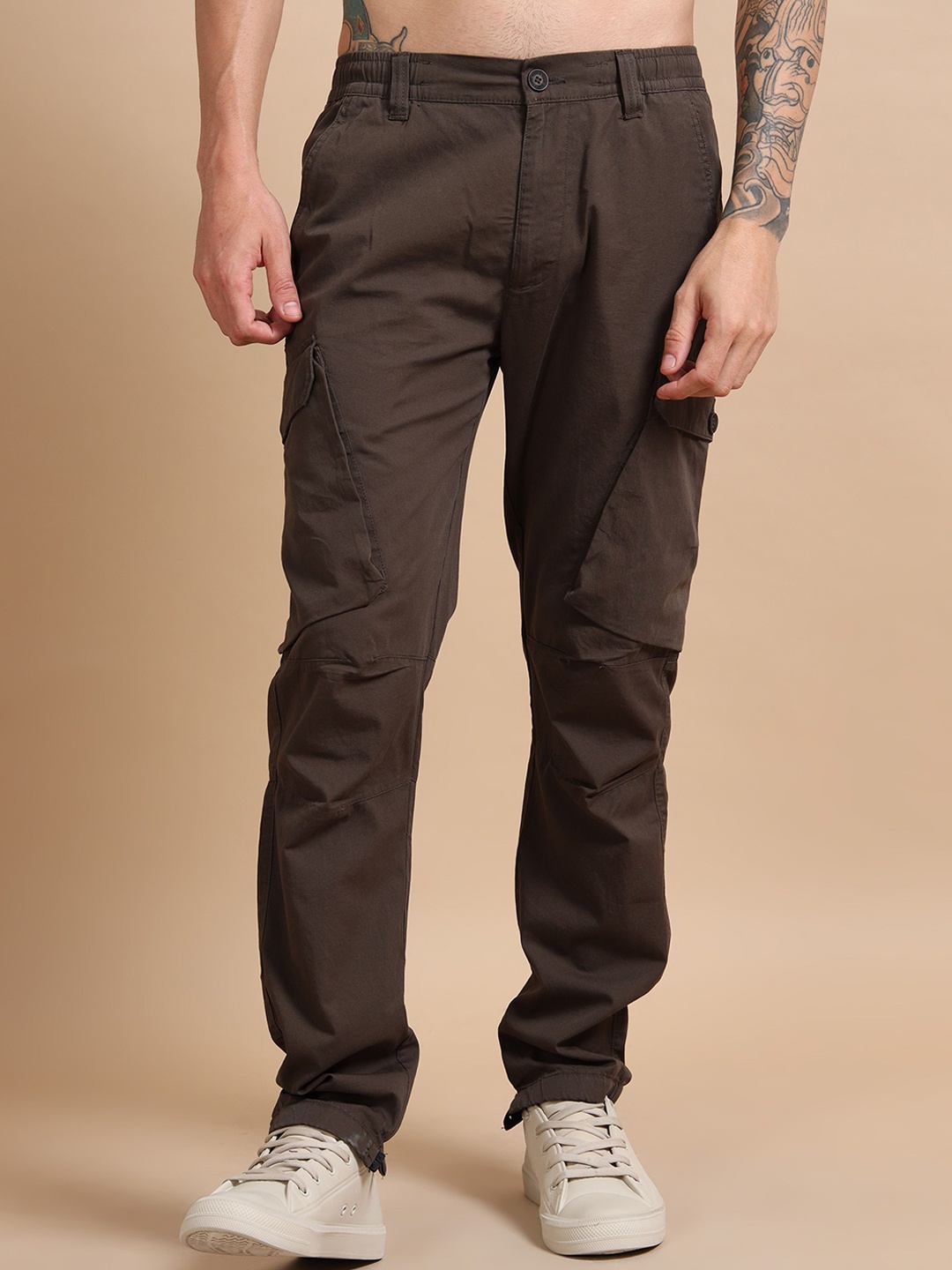 

RIGS AND RAGS Men Mid-Rise Joggers, Olive