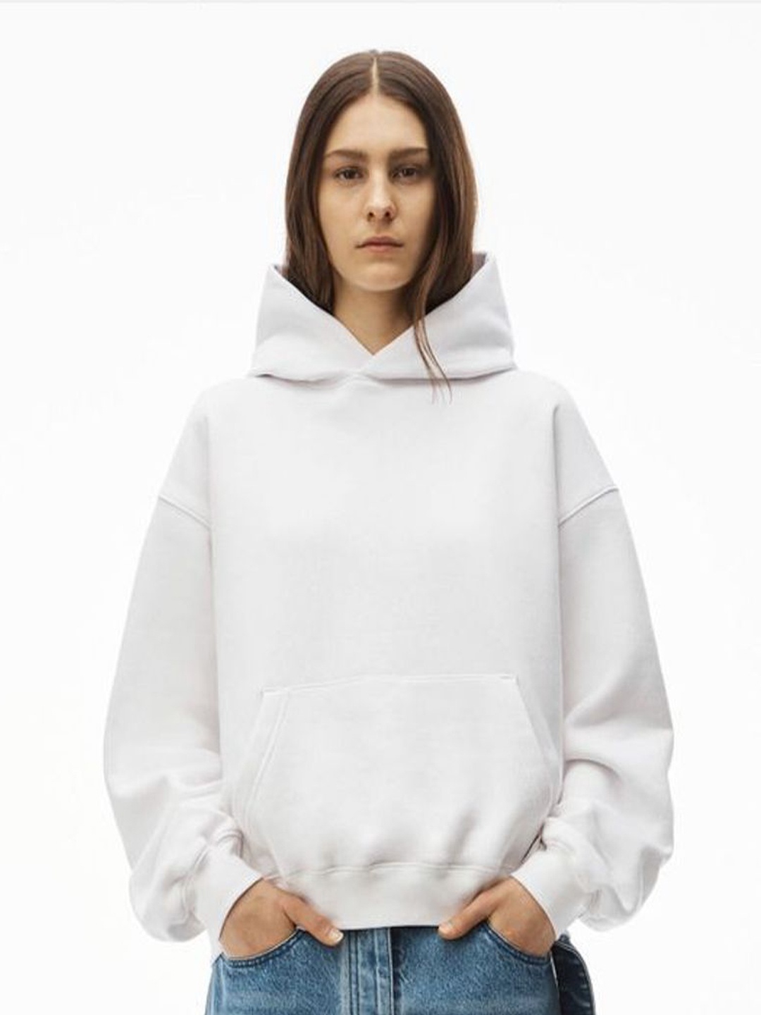

FEMENEST Women Hooded Pullover Sweatshirt, White