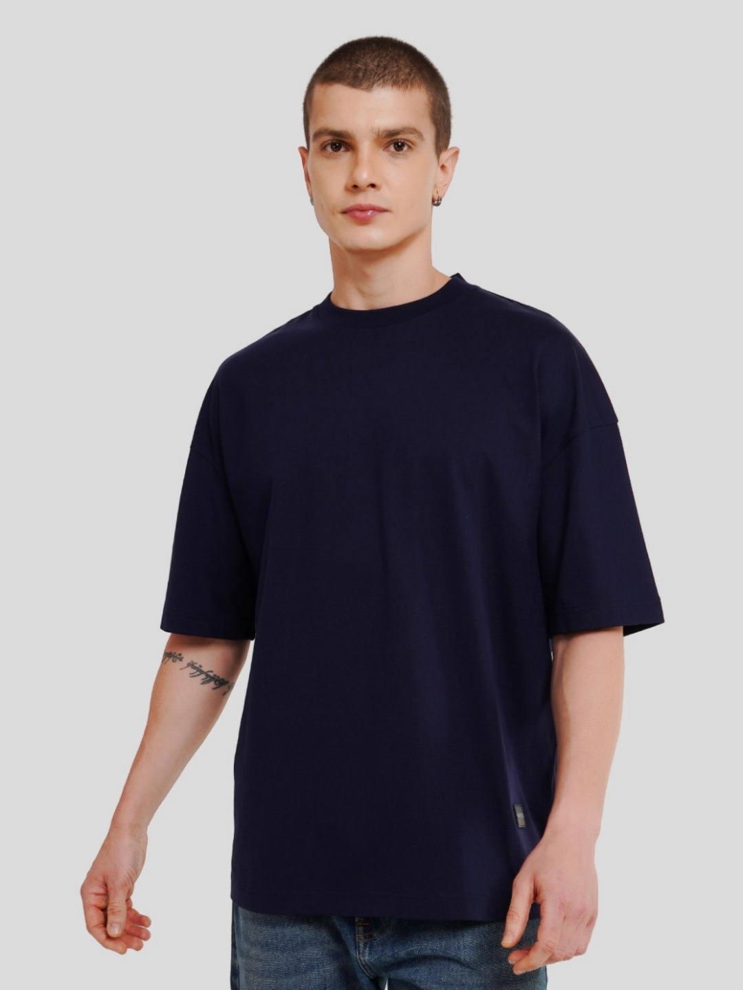 

Underrated Club Men Printed Bio Finish T-shirt, Navy blue