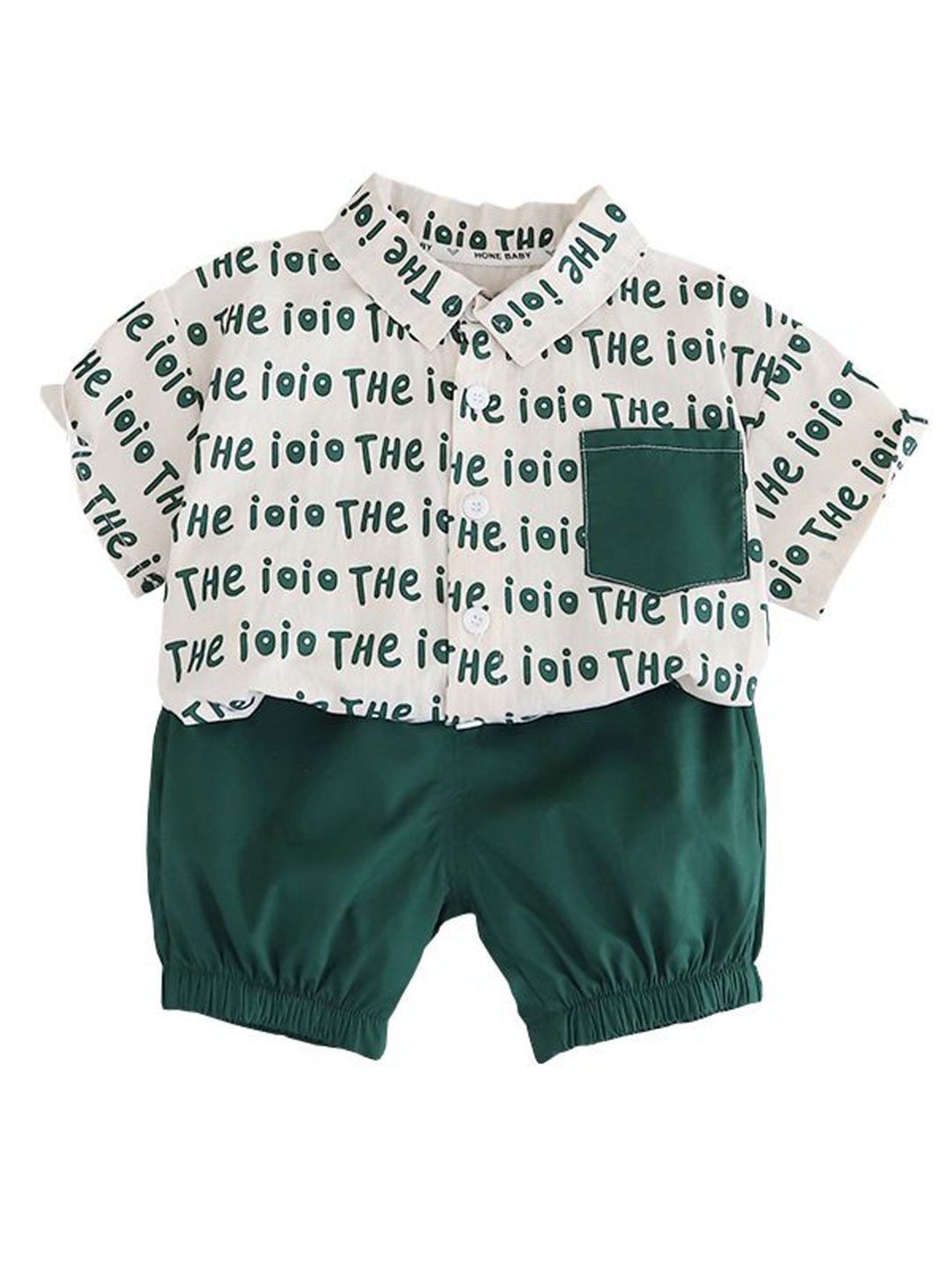 

StyleCast x Revolte Boys Printed Pure Cotton Shirt With Shorts, White