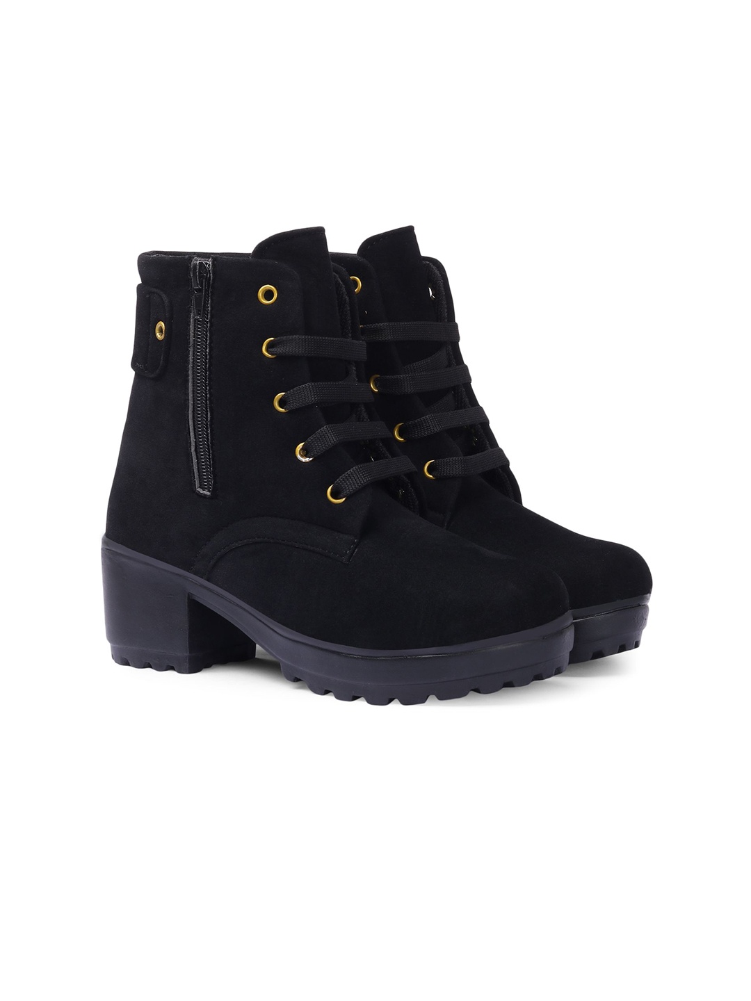

STRASSE PARIS Women Chunky Heel Ankle Boots, Black
