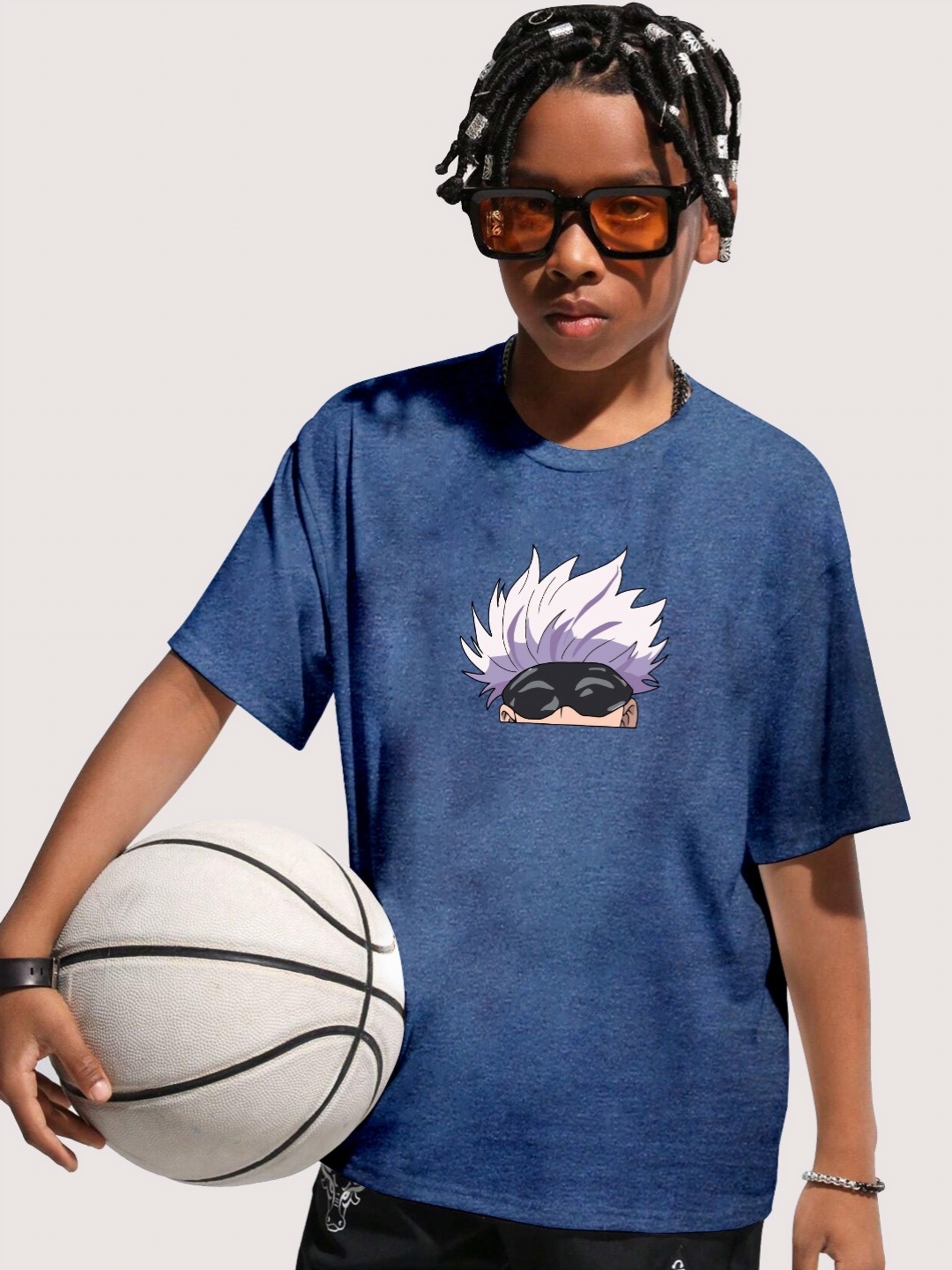 

LOCAVESTIR Boys Printed T-shirt, Blue