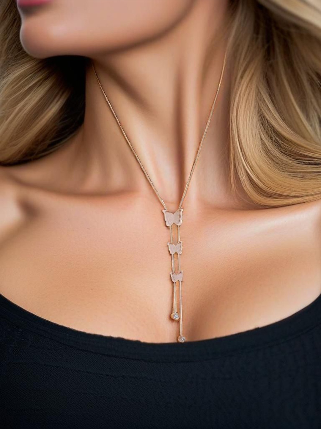 

Cazines Gold-Plated Minimal Necklace