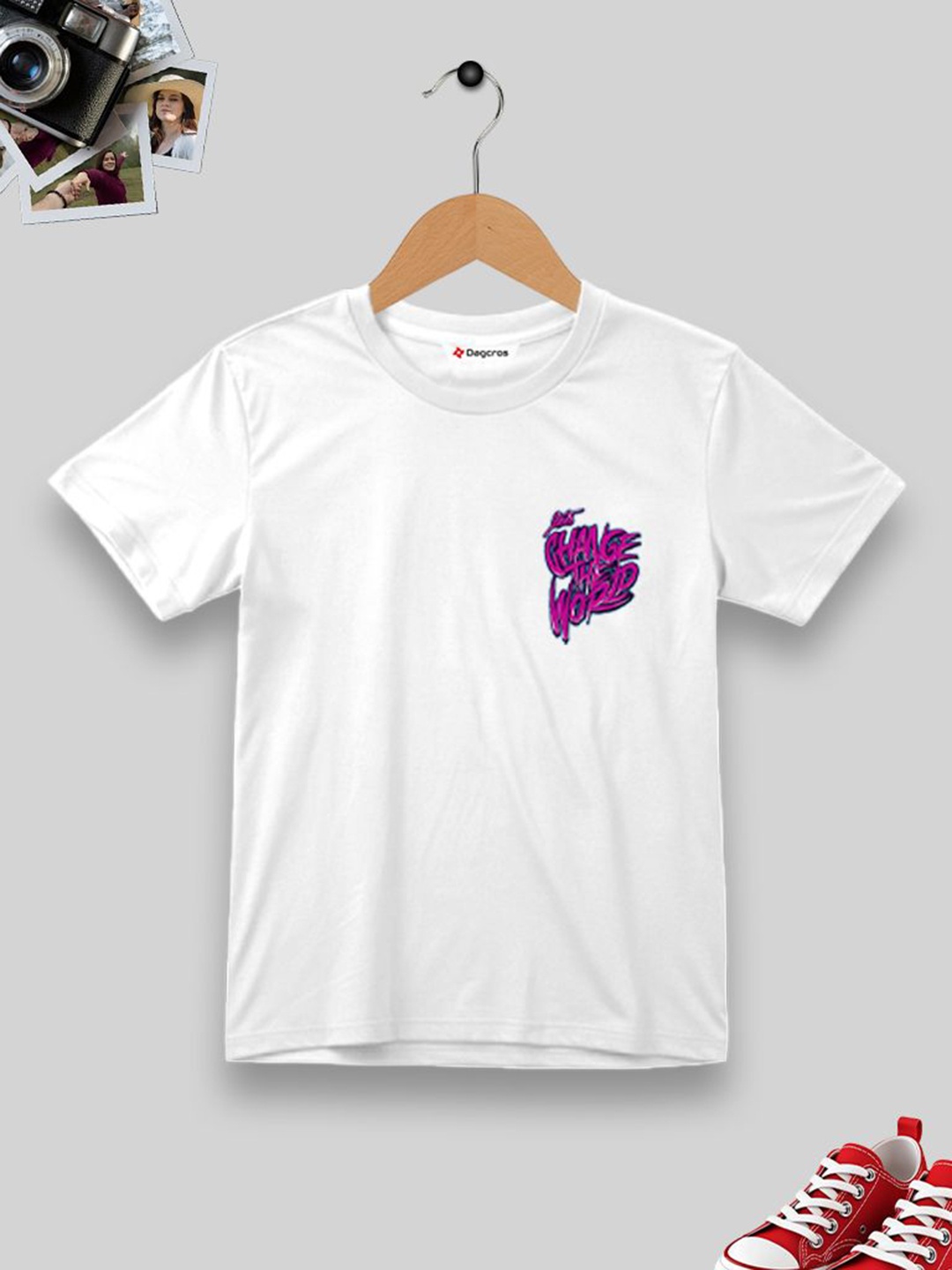 

Dagcros Boys Printed T-shirt, White