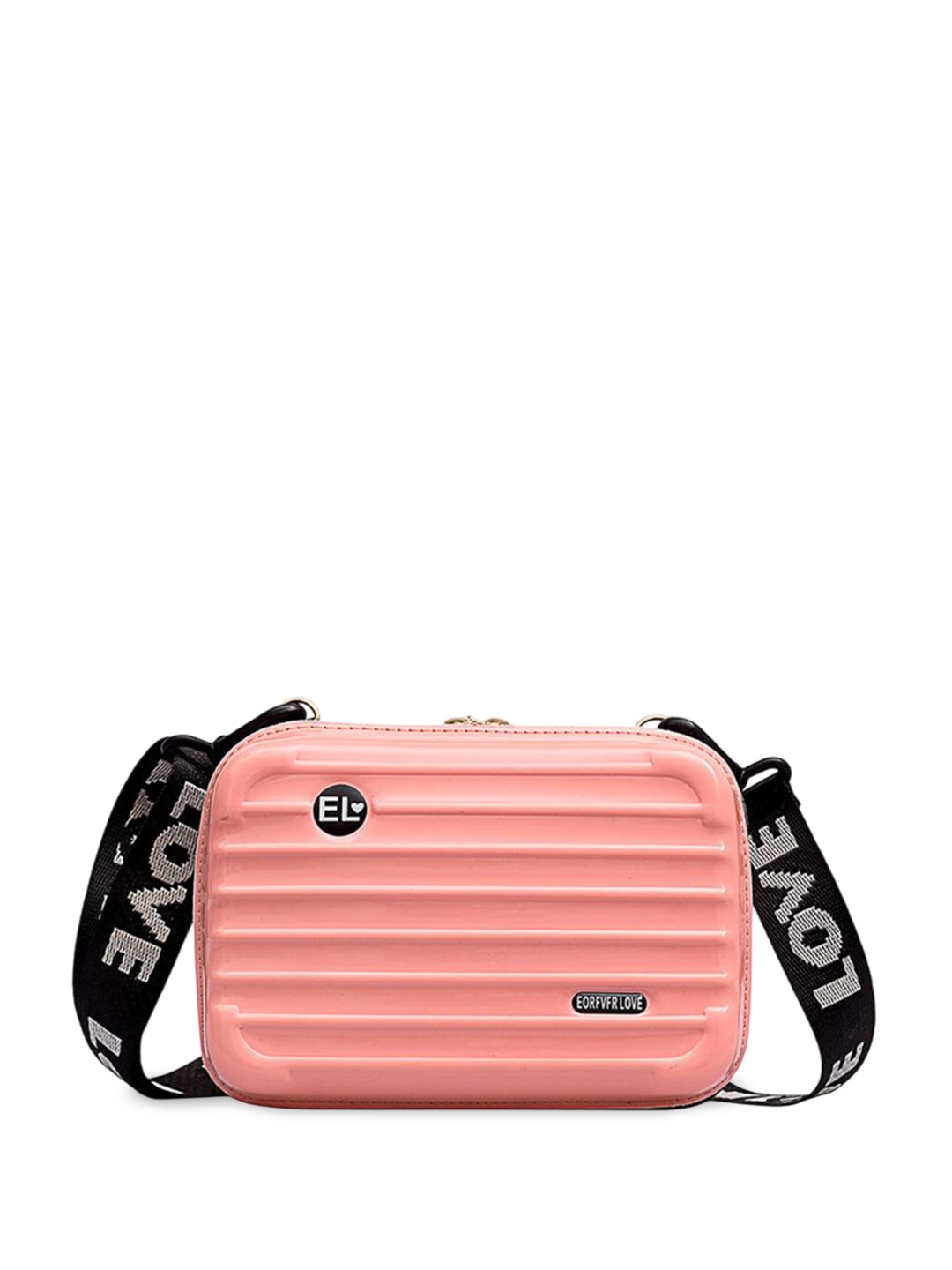 

DressBerry PU Structured Sling Bag with Quilted, Pink