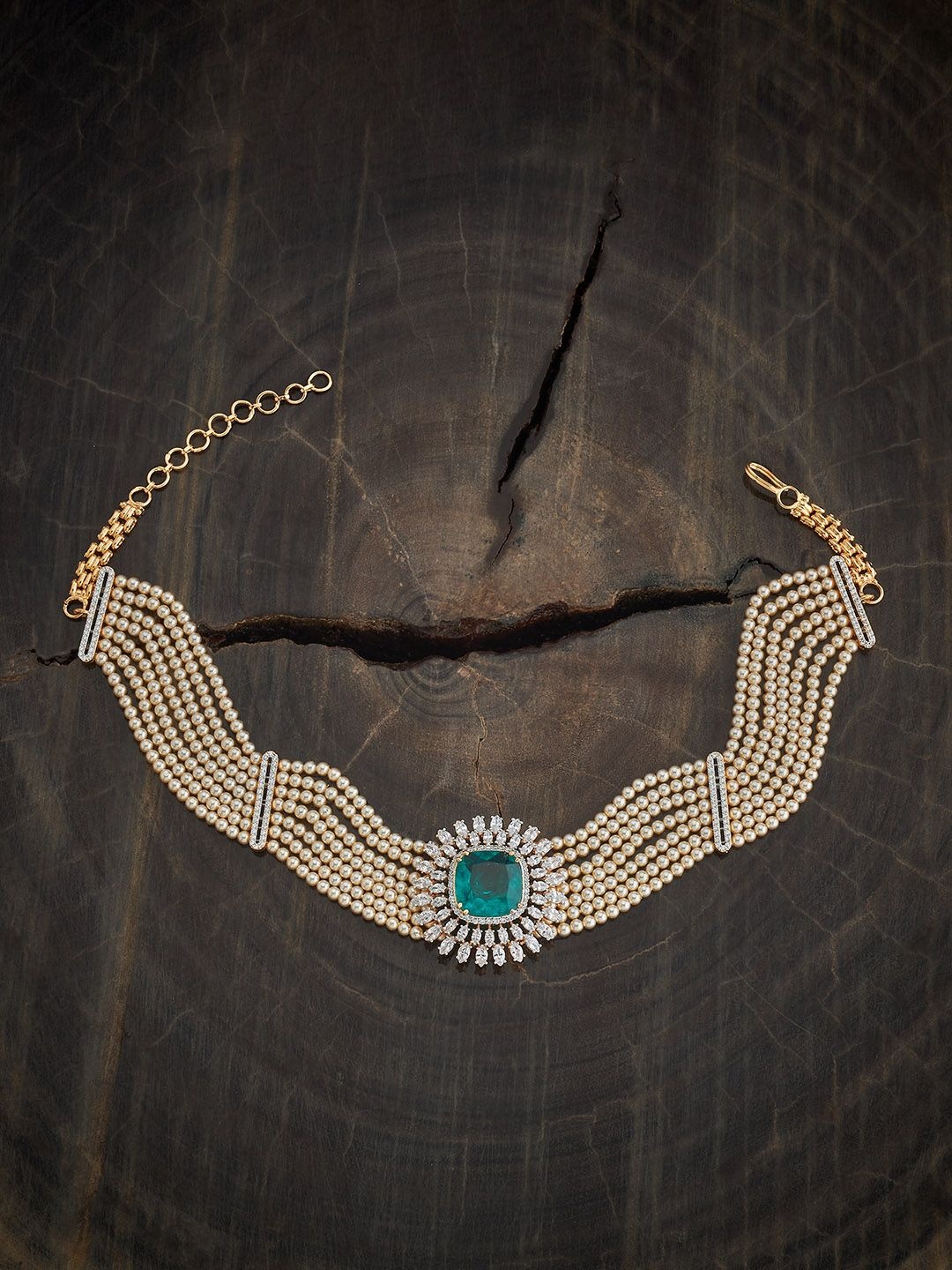 

Kushal's Fashion Jewellery Copper Necklace, Gold
