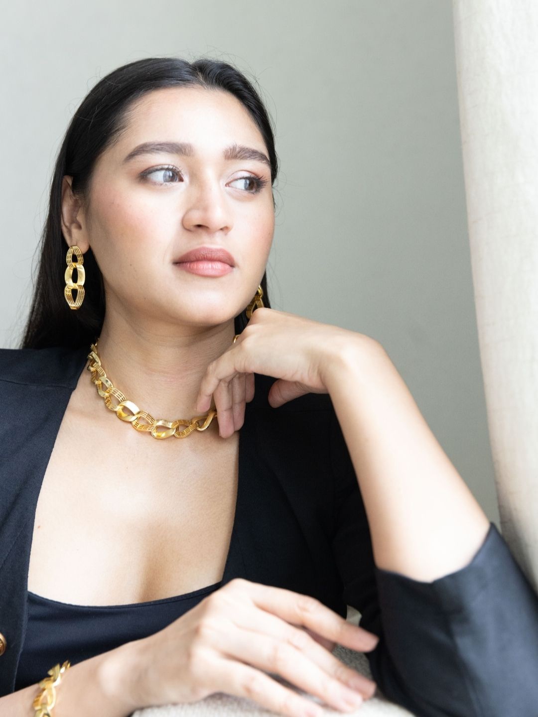 

House of Pehr Gold Plated Contemporary Drop Earrings