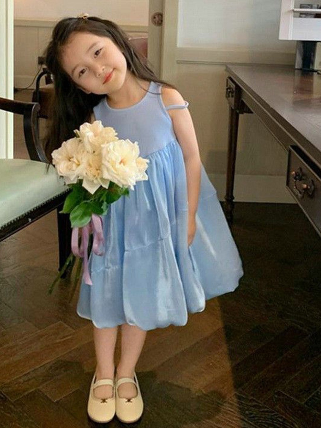 

StyleCast x Revolte Girls Tiered A-Line Dress, Blue