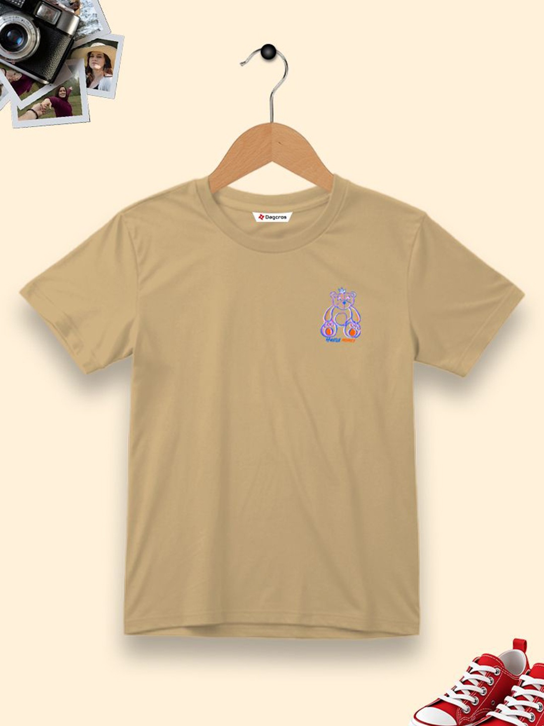

Dagcros Boys Printed T-shirt, Beige