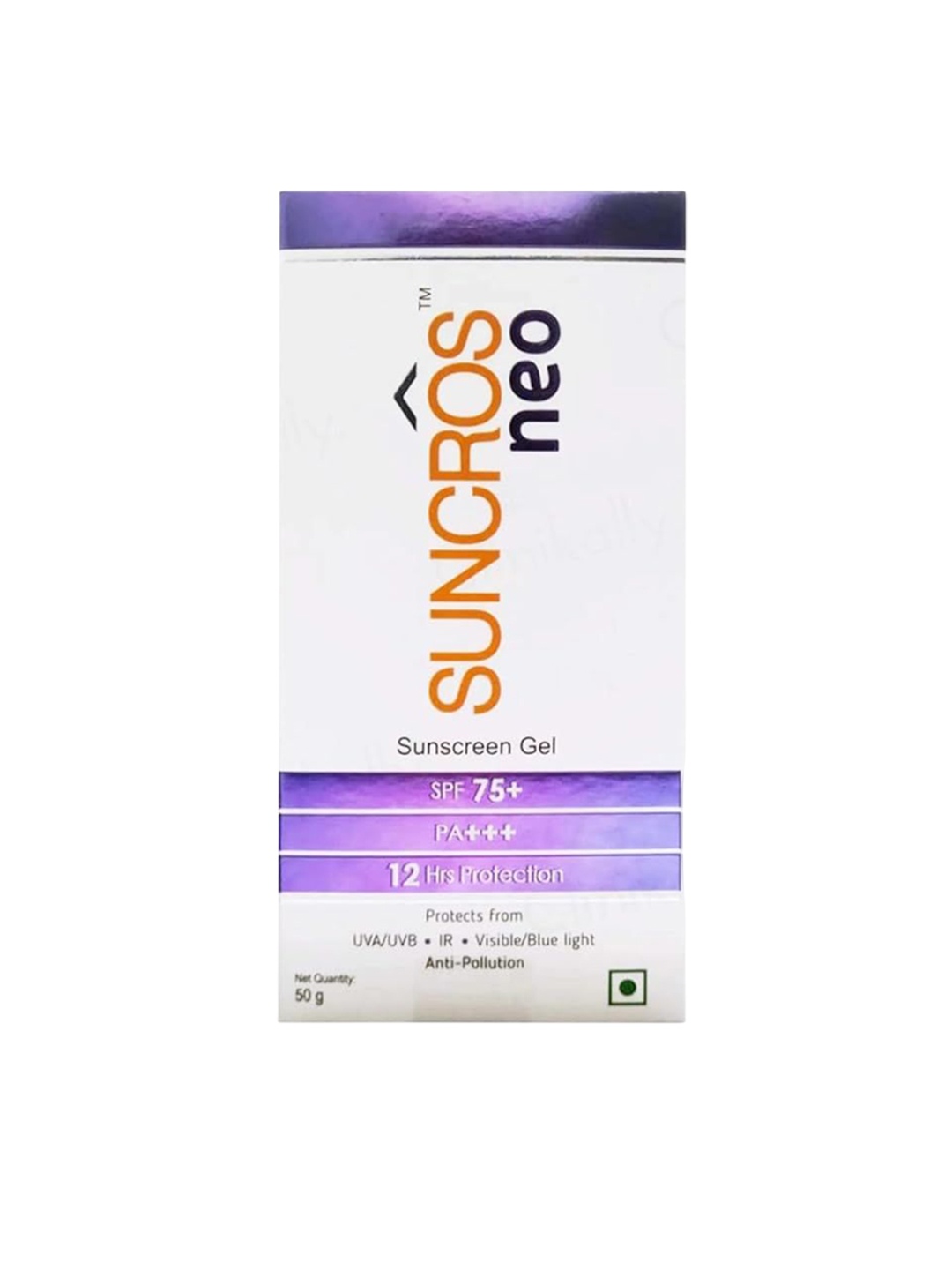 

Suncros Neo Face Sunscreen Gel With SPF 75+ PA+++- 50 g, White