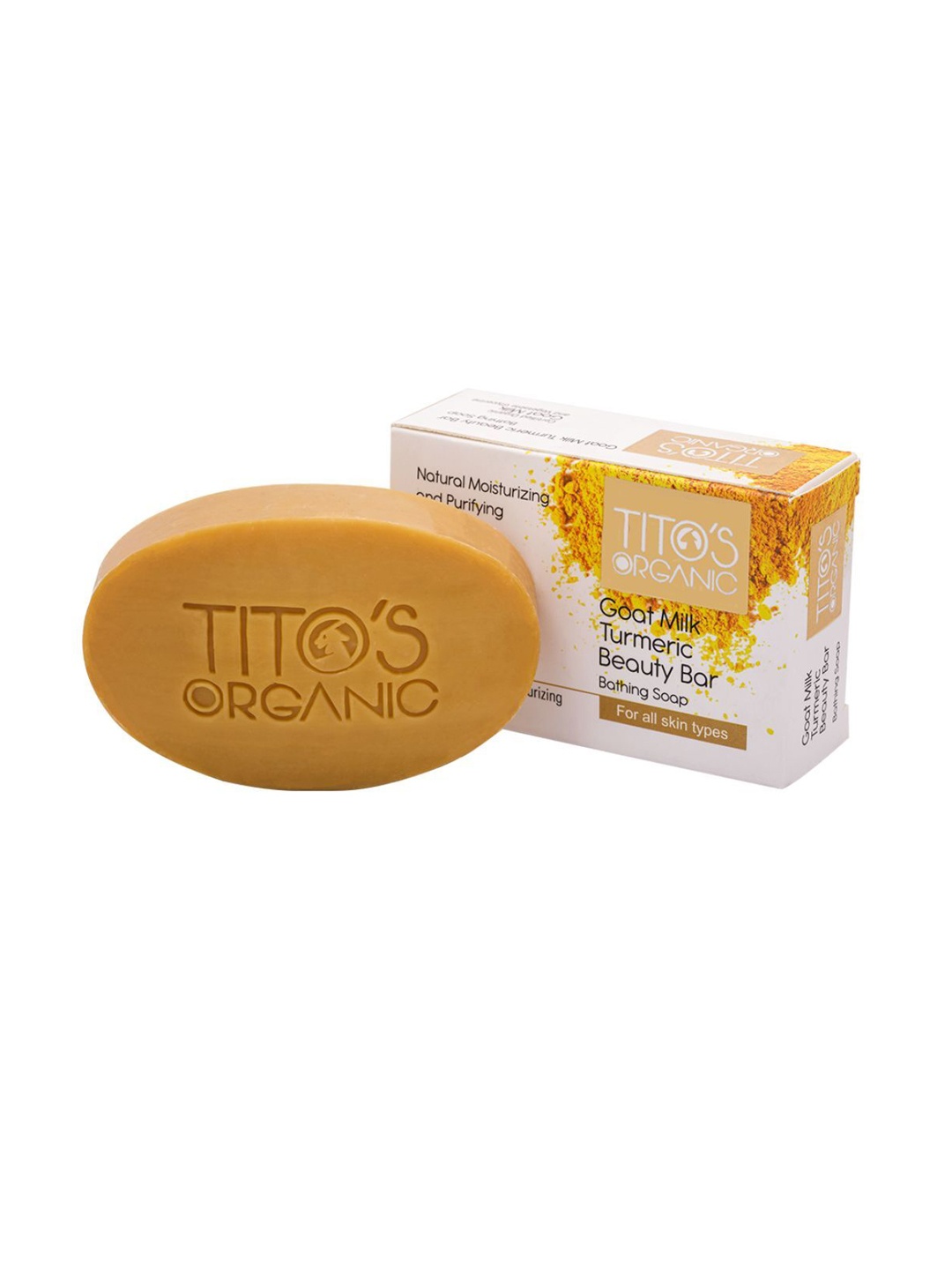 

TITO'S ORGANIC Goat Milk Turmeric Beauty Bar Bathing Soap- 100 g, Yellow