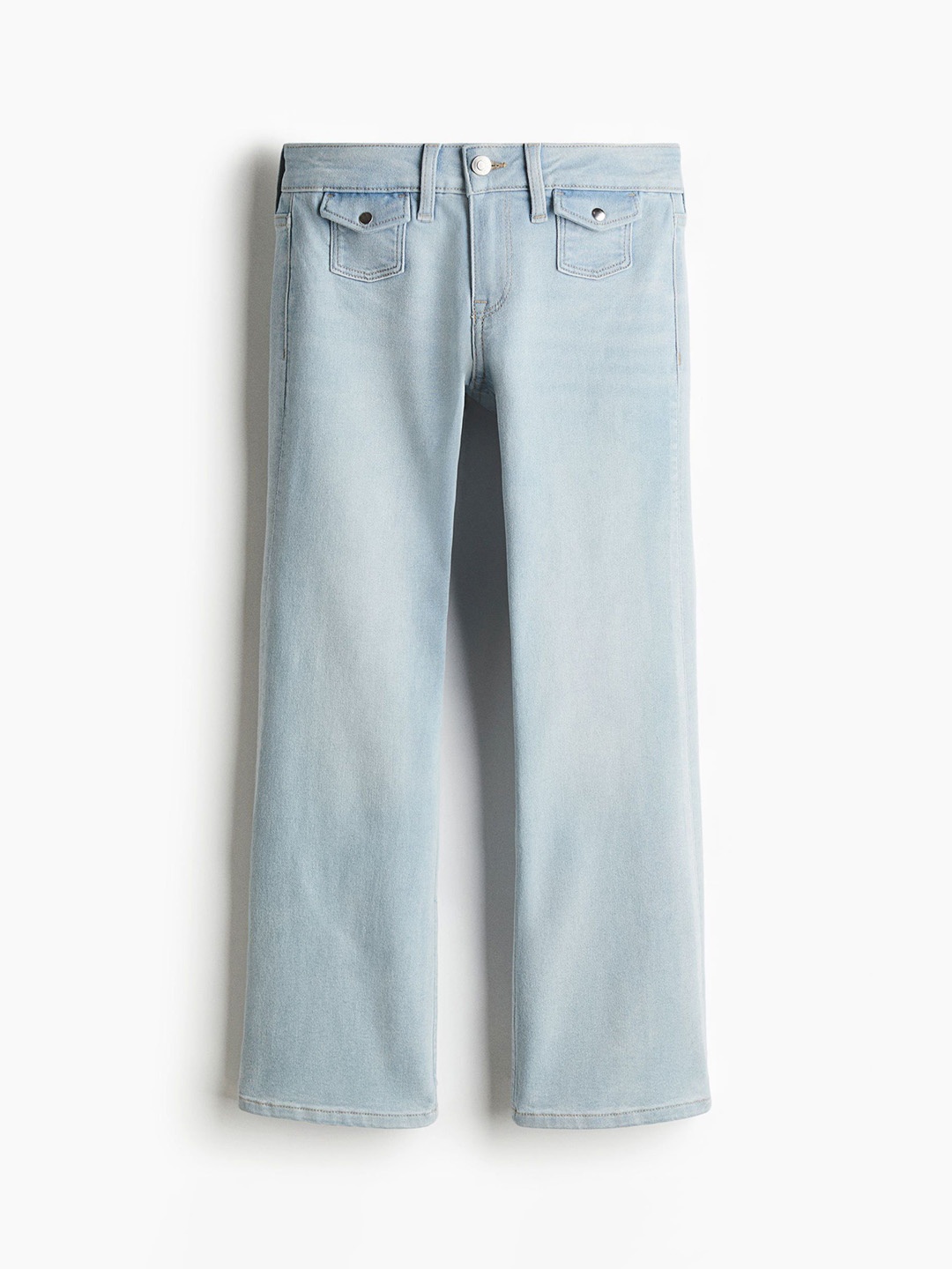 

H&M Women Flared Low Ankle Jeans, Blue
