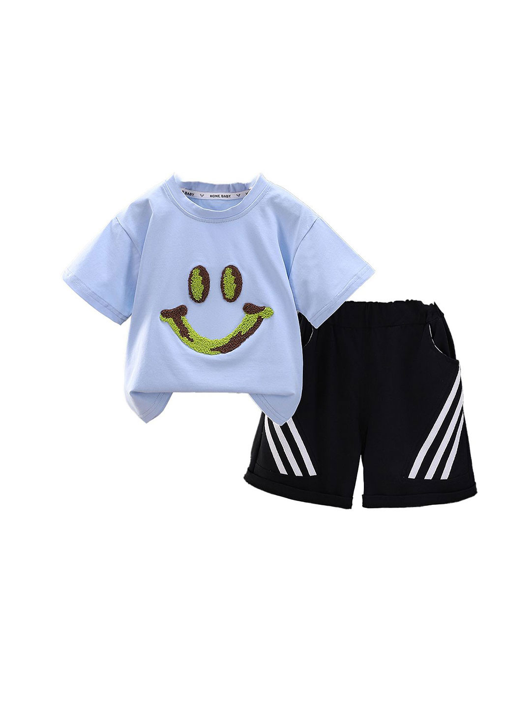 

StyleCast x Revolte Boys Embroidered T-shirt With Shorts, Blue