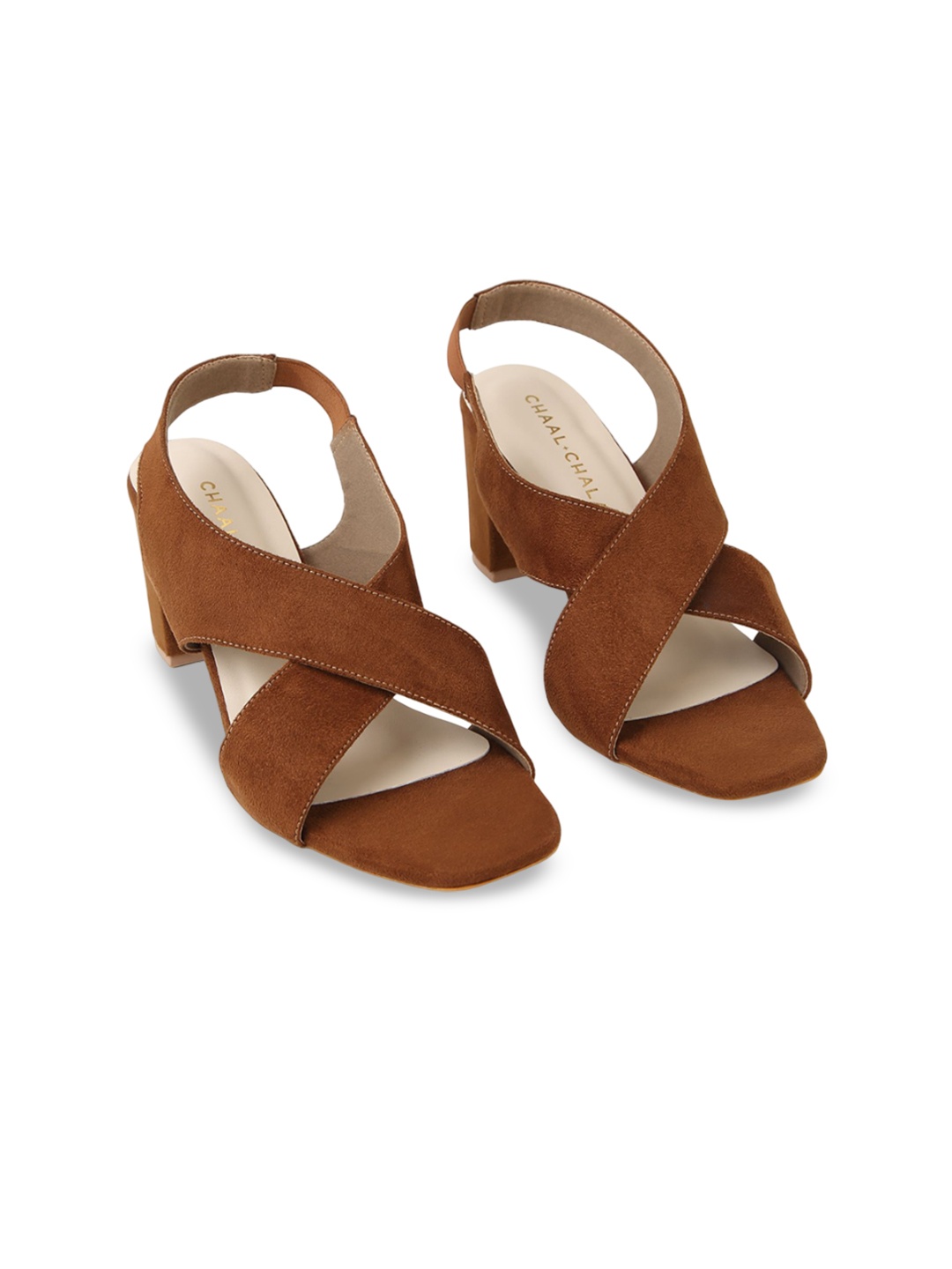 

CHAAL CHALAN PU Block Pumps, Brown