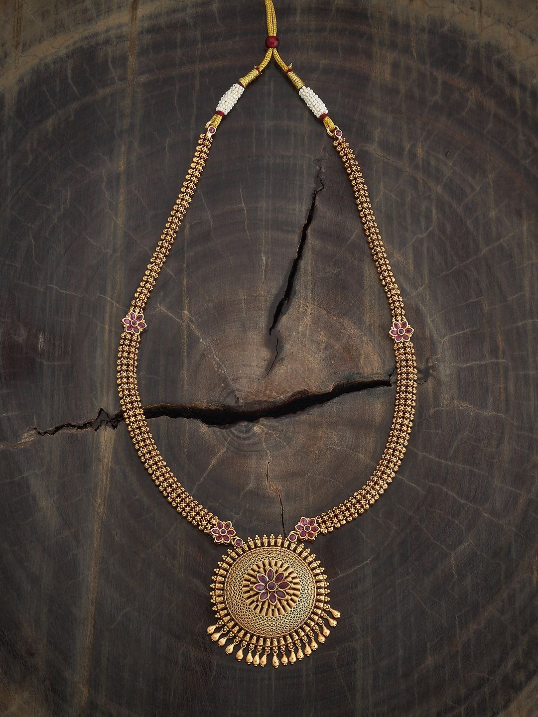 

Kushal's Fashion Jewellery Copper Gold-Plated Antique Necklace