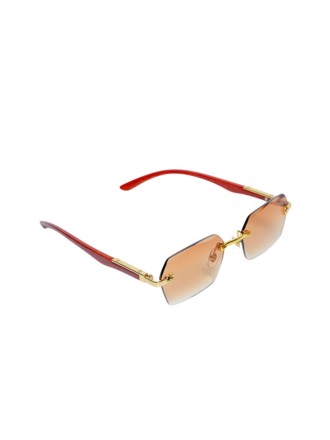 

Chokore Men Rectangle Sunglasses with UV Protected Lens, Orange