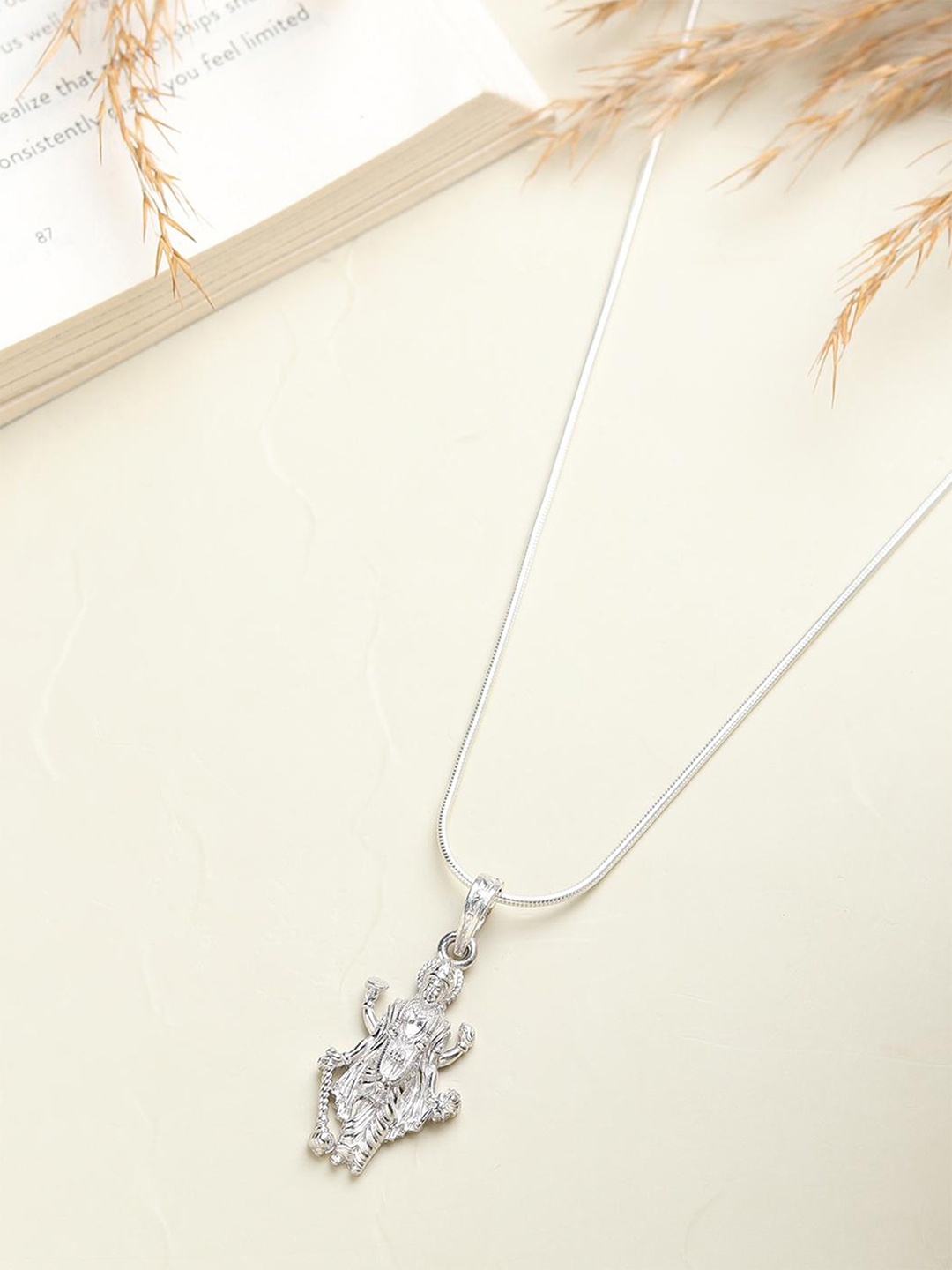

Metronaut Vishnu Ji Pendent With Chain, Silver
