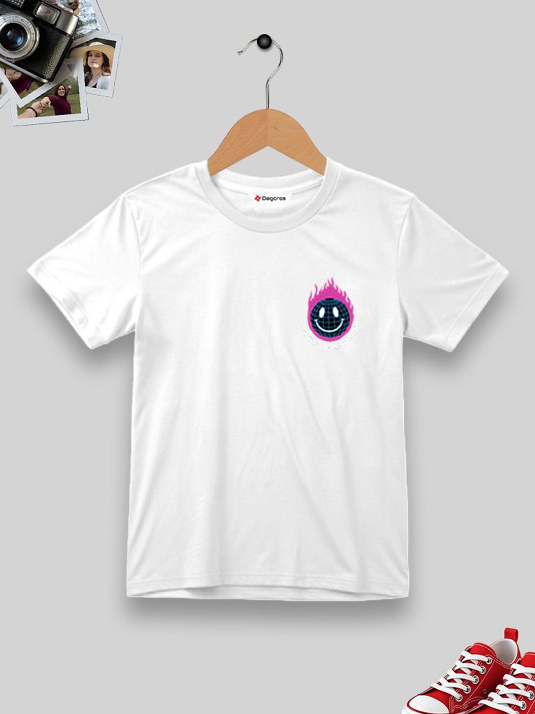 

Dagcros Boys Printed T-shirt, White