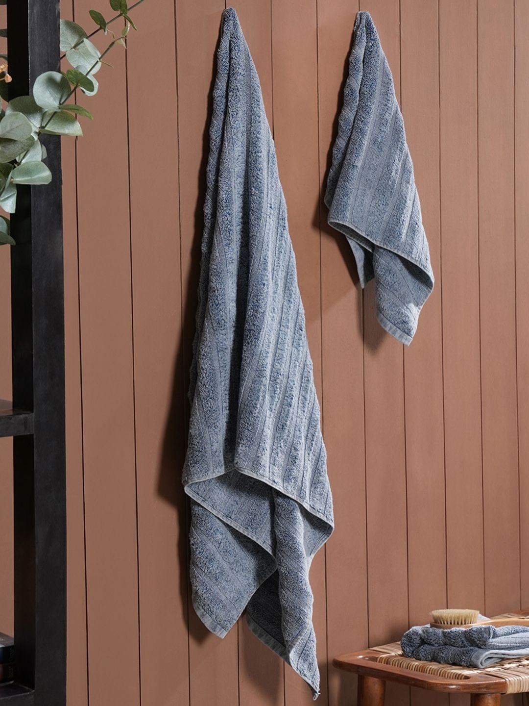 

MASPAR Blue 3 Pieces Cotton 550 GSM Soft & Quick Absorbent Towel Set