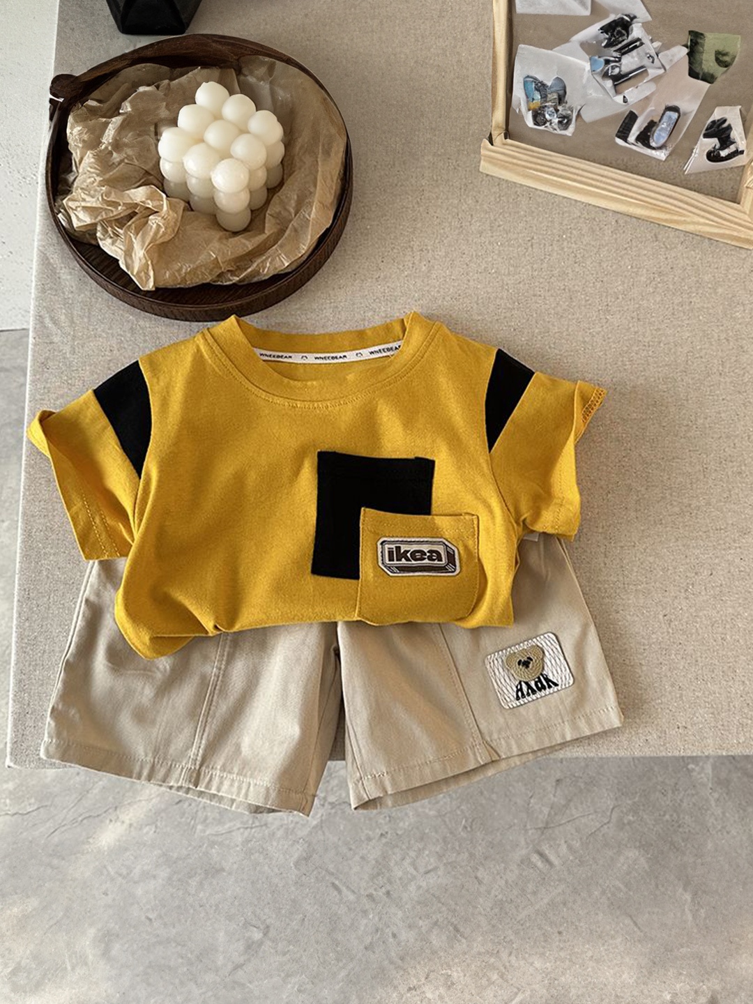 

StyleCast x Revolte Unisex Kids T-shirt With Shorts, Yellow