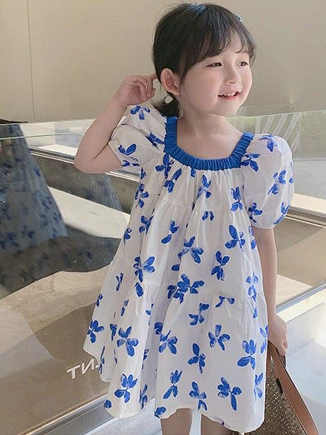

StyleCast x Revolte Floral Print A-Line Dress, Blue
