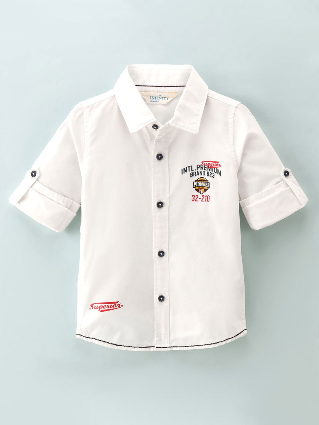 

Infinity Boys Tailored Fit Opaque Casual Shirt, White