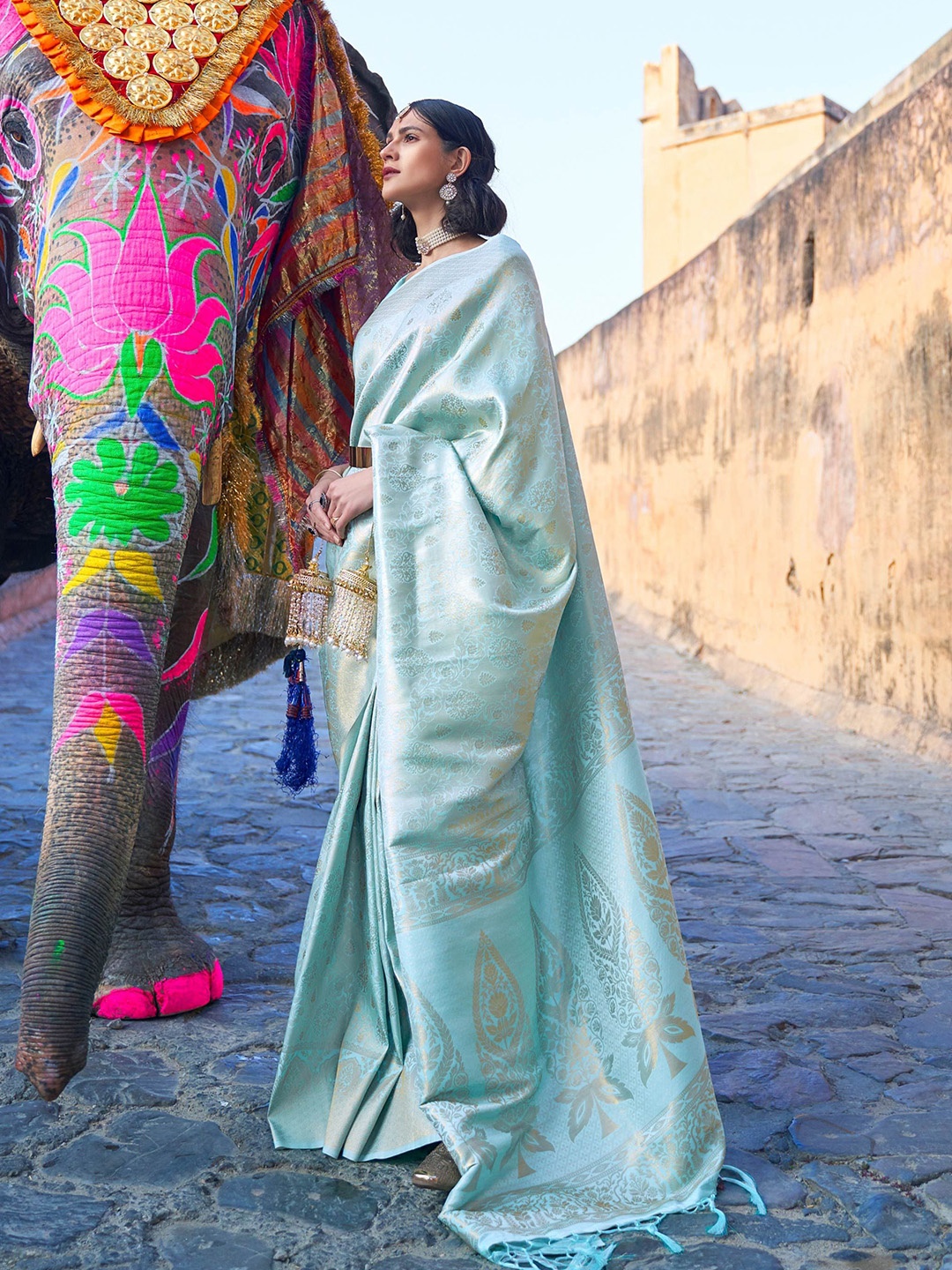 

Vardha Woven Design Zari Saree, Blue