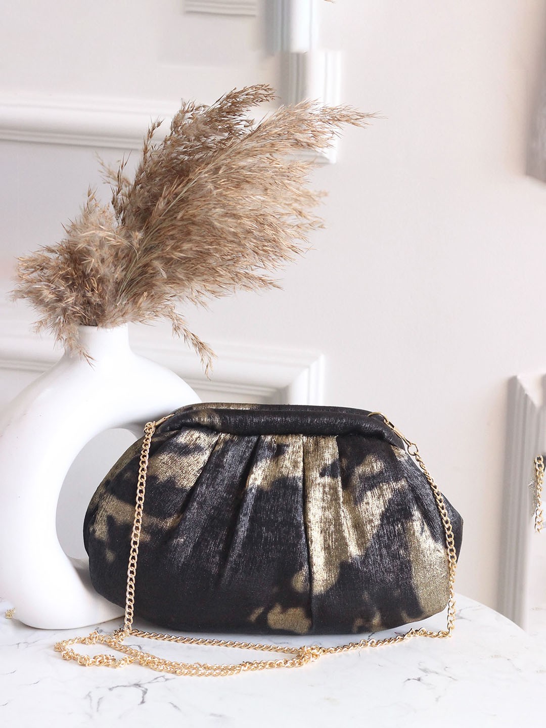 

BOXWISH BY BHUMIKA Printed Purse Clutch, Black