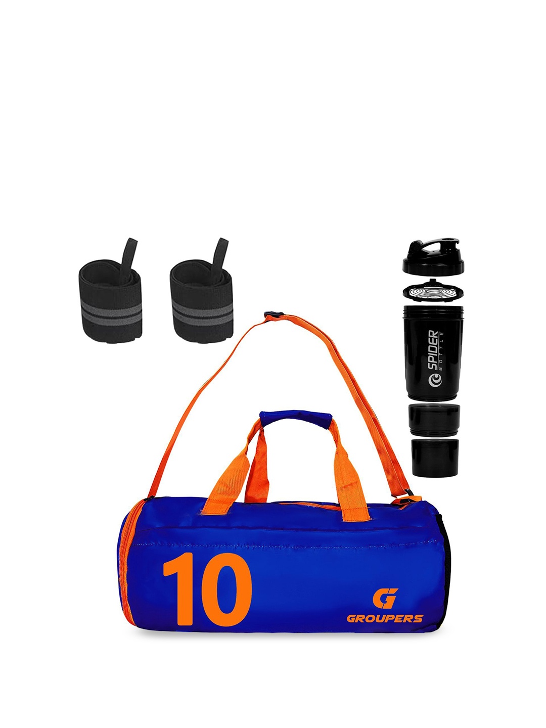 

GROUPERS Printed Medium Foldable Sports Or Gym Duffel Bag, Blue