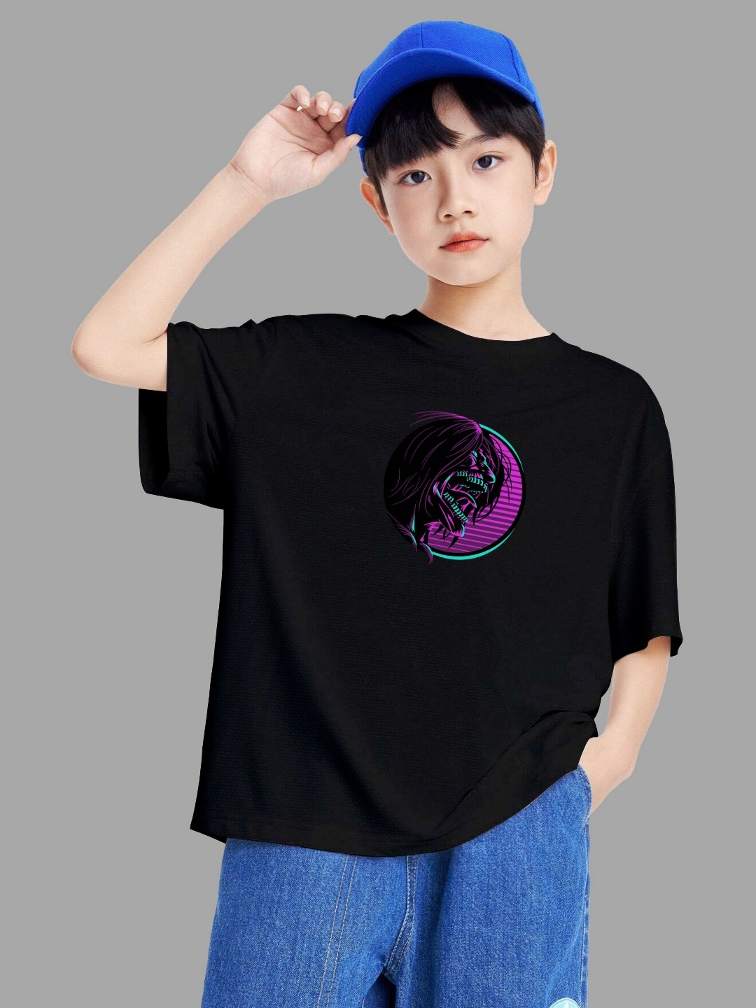

MODARUE Boys Printed T-shirt, Black