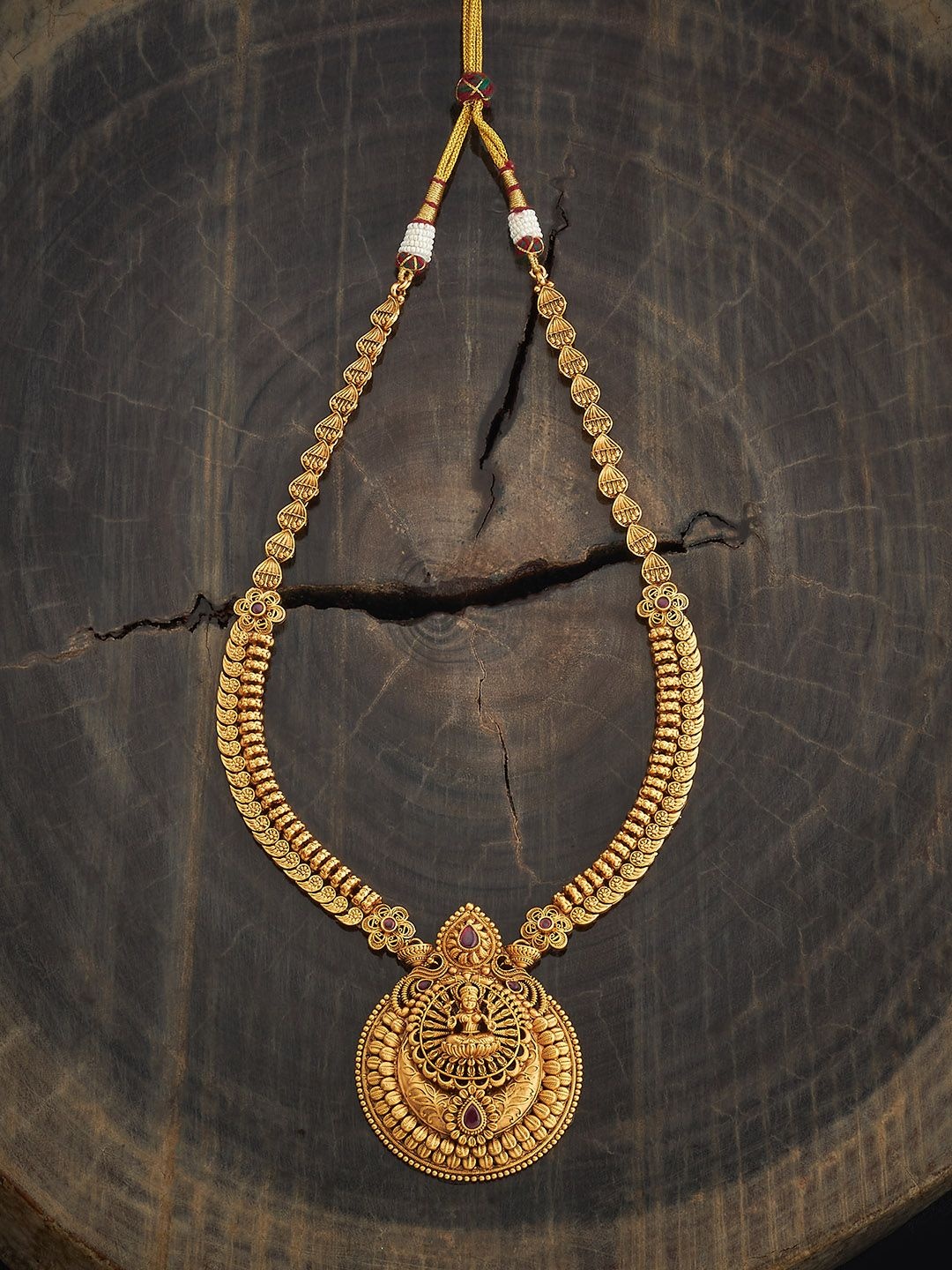 

Kushal's Fashion Jewellery Copper Gold-Plated Antique Necklace