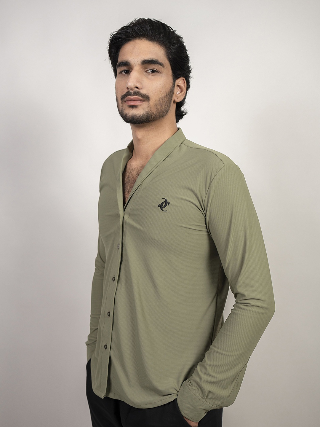 

CABIN COMFY Men Premium Opaque Semiformal Shirt, Olive