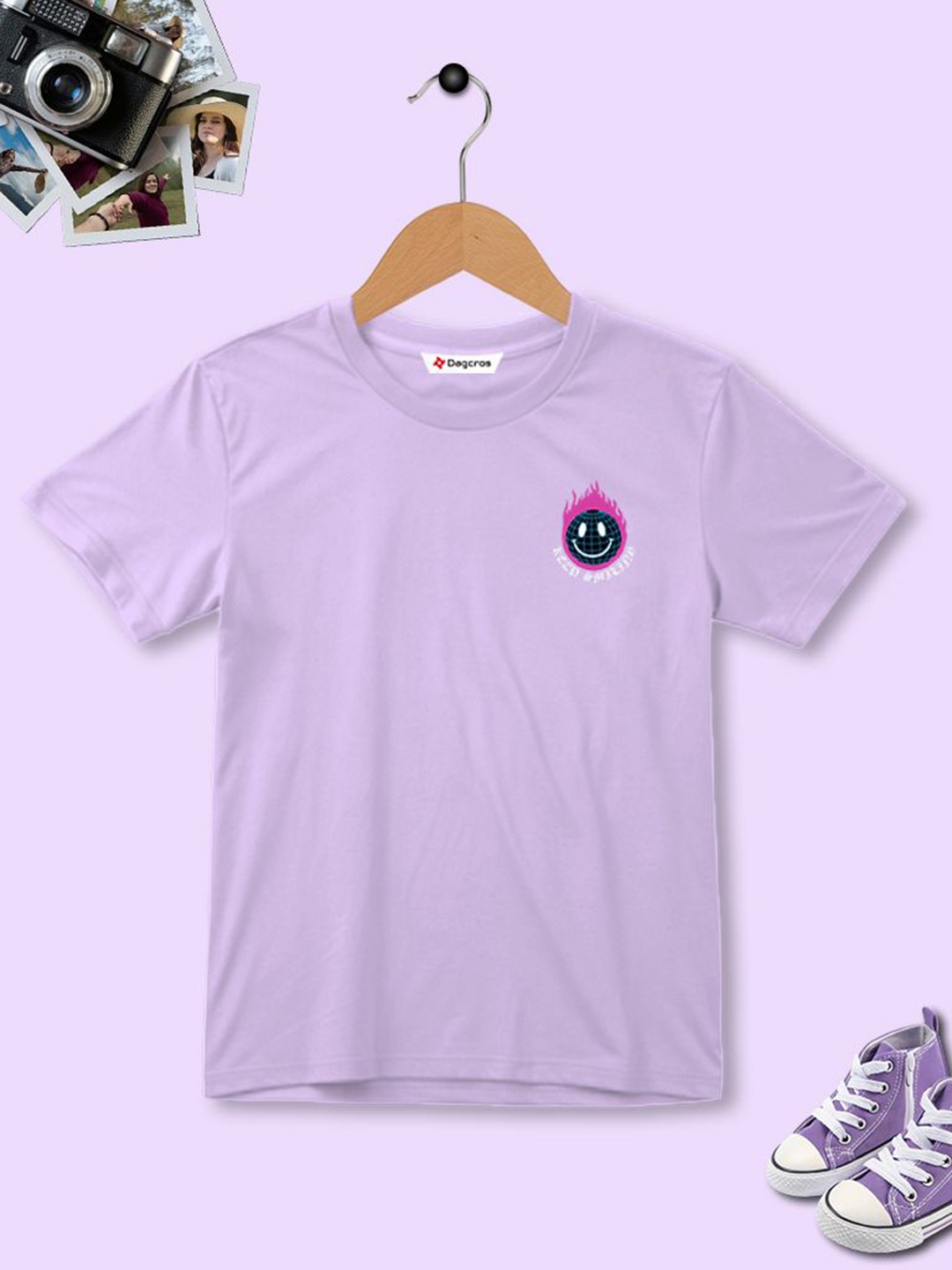 

Dagcros Boys Printed T-shirt, Lavender