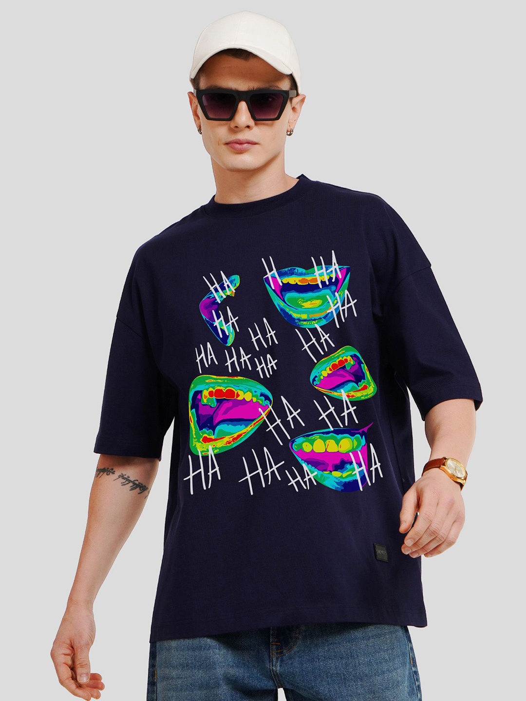 

Underrated Club Men Printed Bio Finish Pockets T-shirt, Navy blue