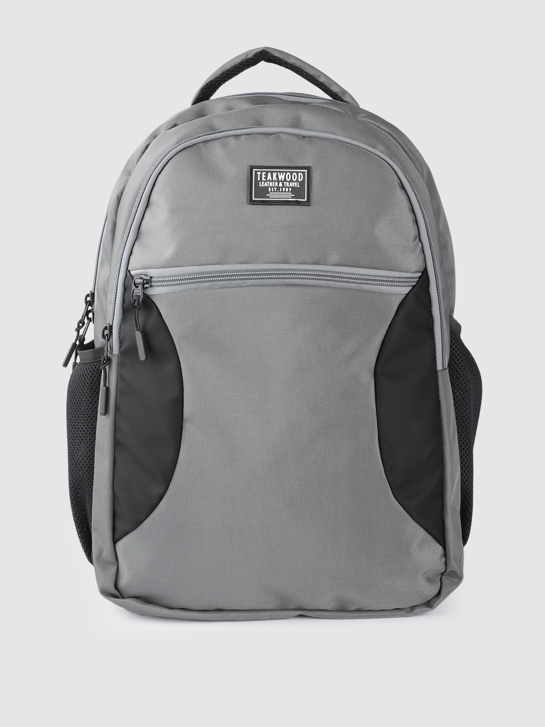 

Teakwood Leathers Unisex Colourblocked Laptop Backpack - 15 Inches, Grey