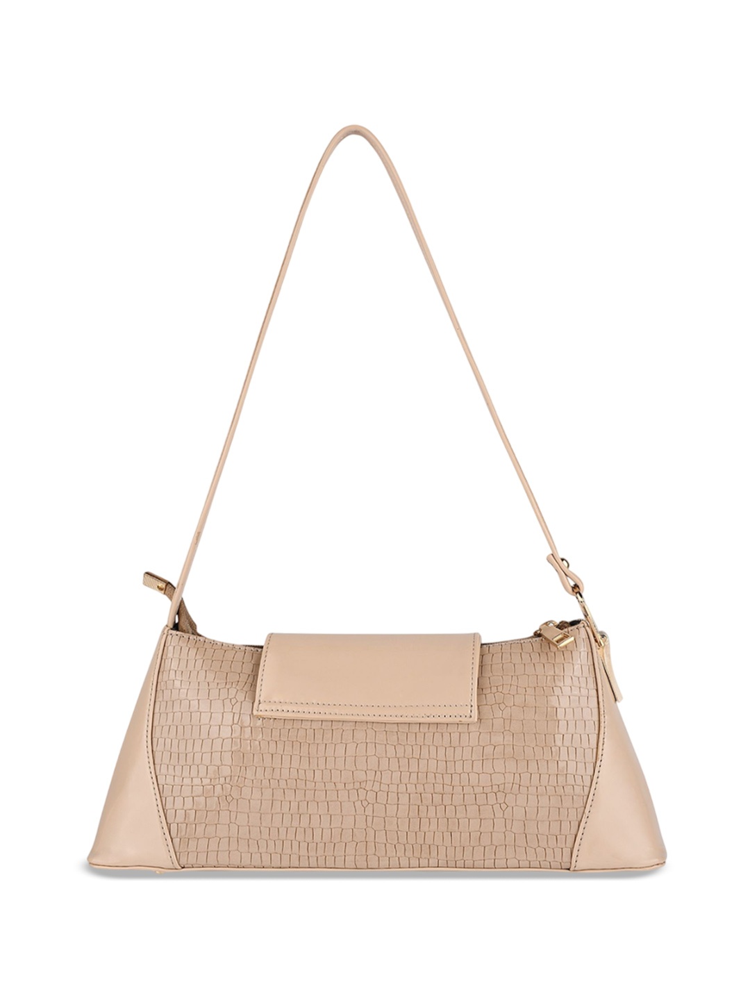

FOMMIL Textured PU Sling Bag, Cream