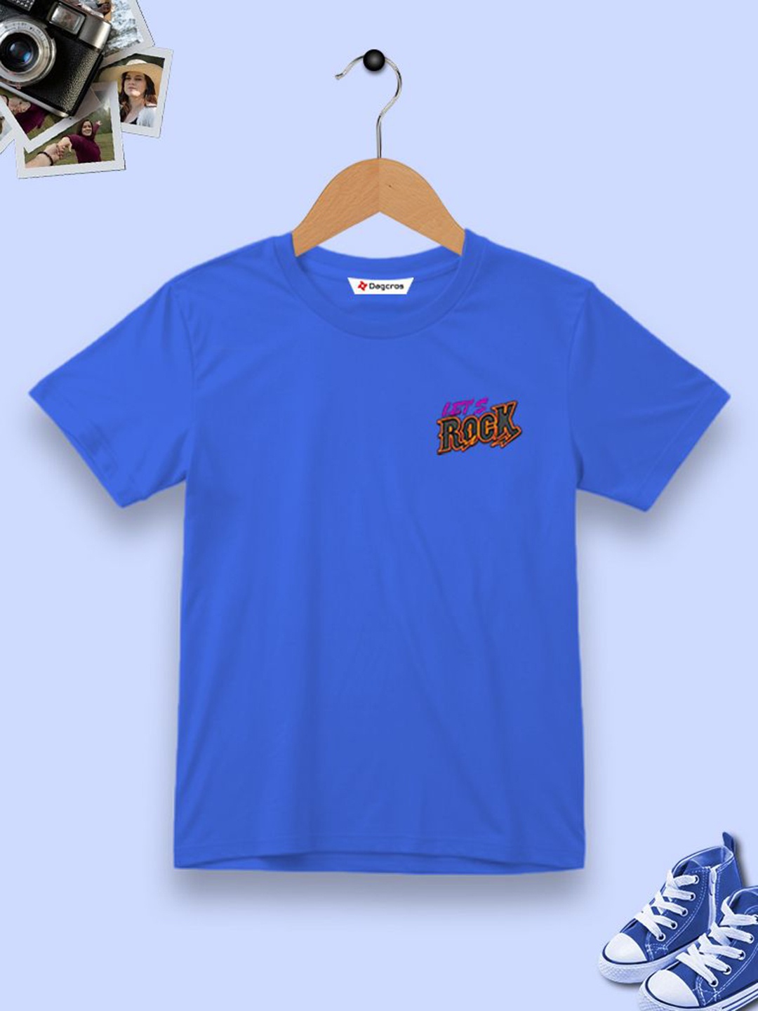 

Dagcros Boys Printed T-shirt, Blue