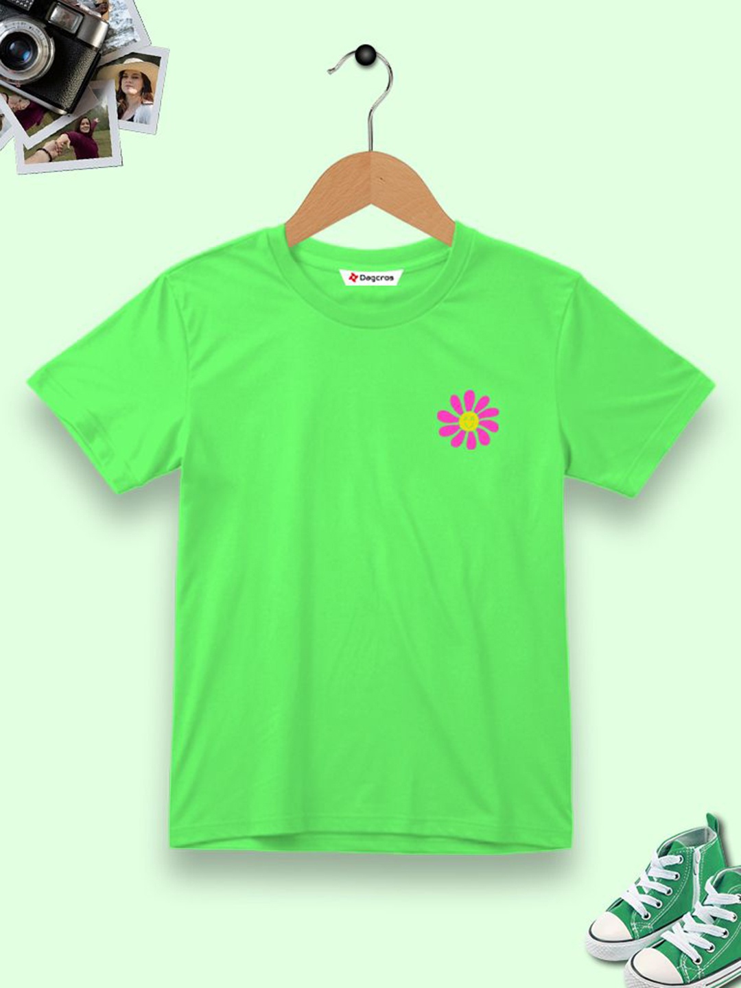 

Dagcros Boys Printed T-shirt, Green