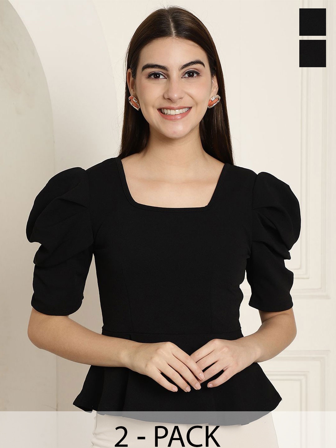 

Tromko Puff Sleeve Top, Multi