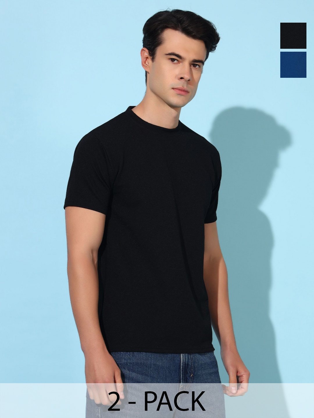 

Christy World Men 2 Raw Edge T-shirt, Multi