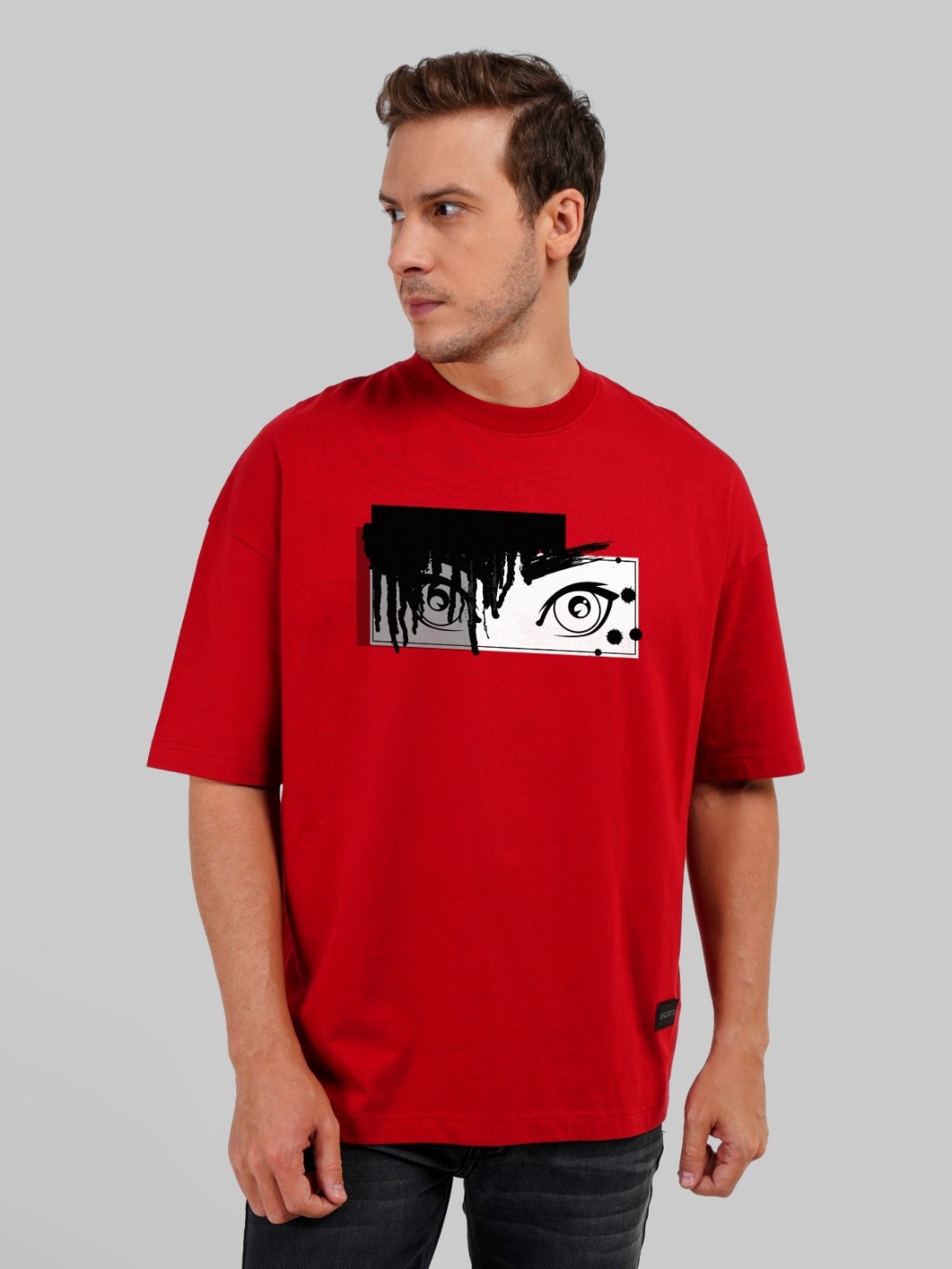 

Underrated Club Men Typography Printed Bio Finish Applique T-shirt, Red