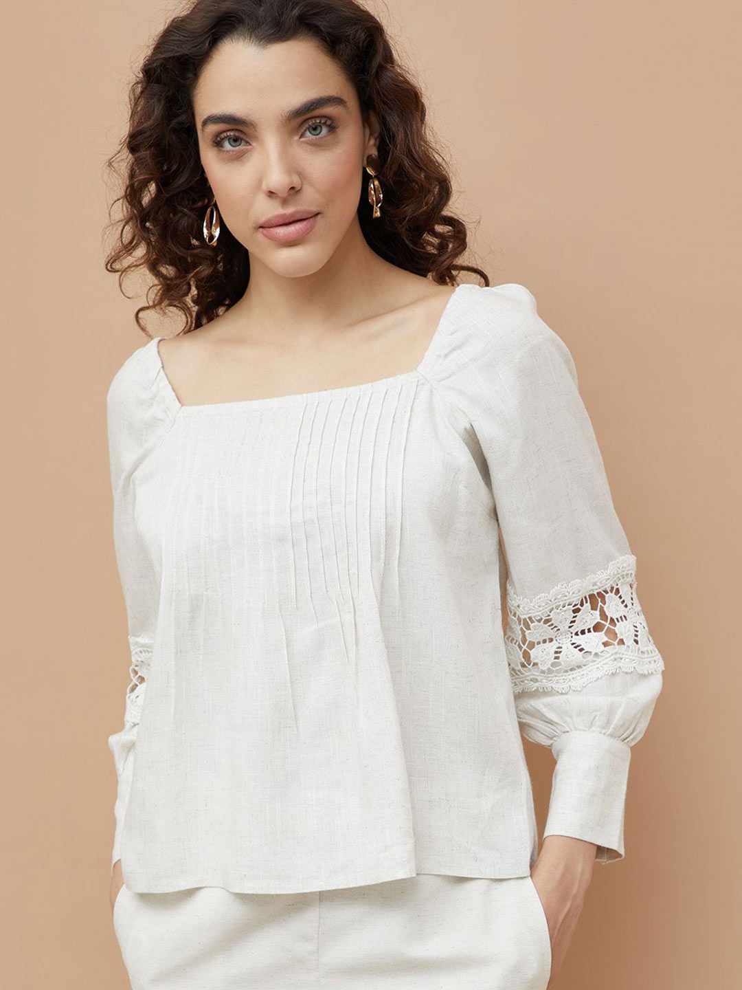 

CODE by Lifestyle Women Square Neck Top, White