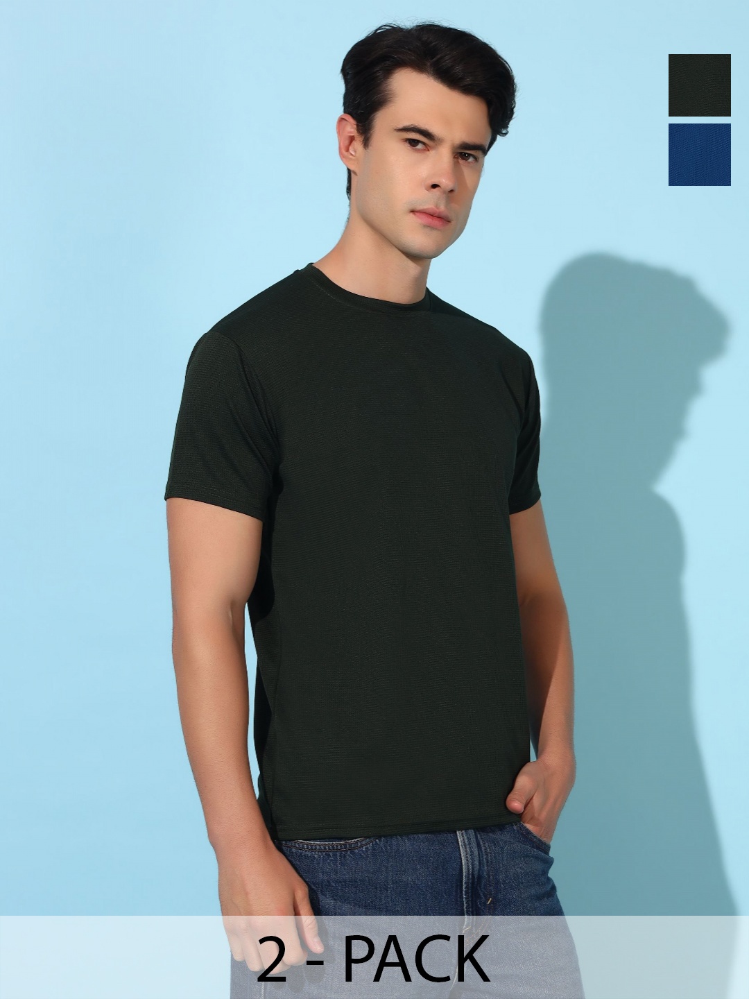 

Christy World Men 2 Raw Edge T-shirt, Multi