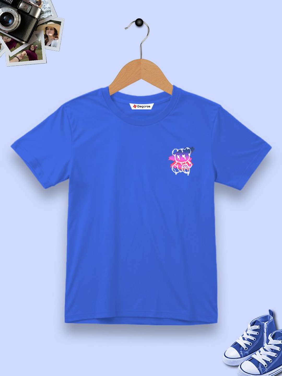 

Dagcros Boys Printed T-shirt, Blue