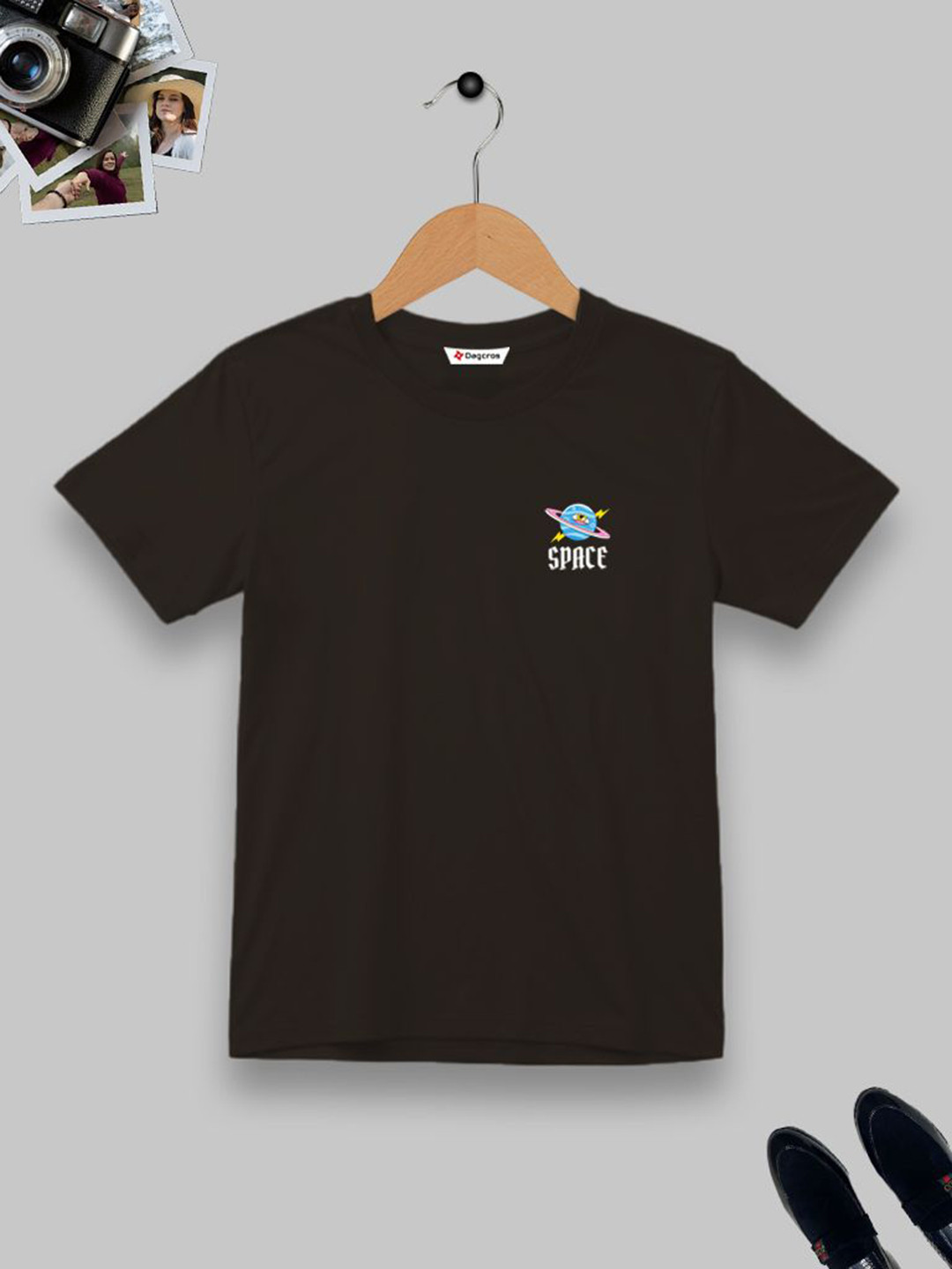

Dagcros Boys Printed T-shirt, Brown