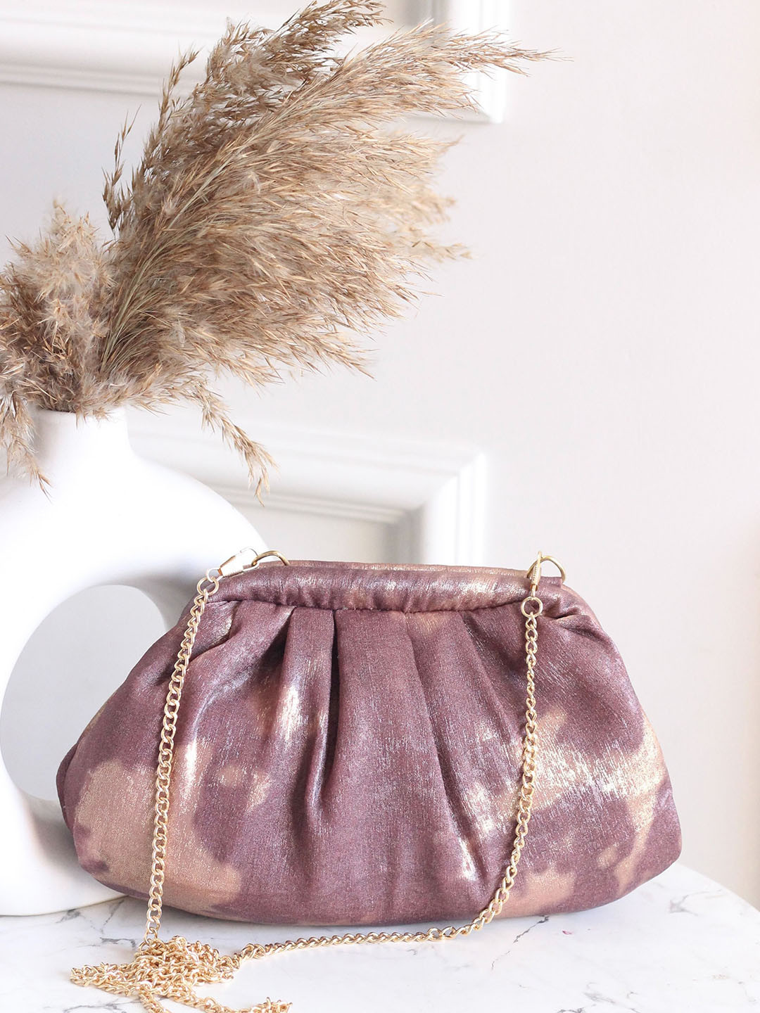 

BOXWISH BY BHUMIKA Shoulder Strap Potli Clutch, Purple