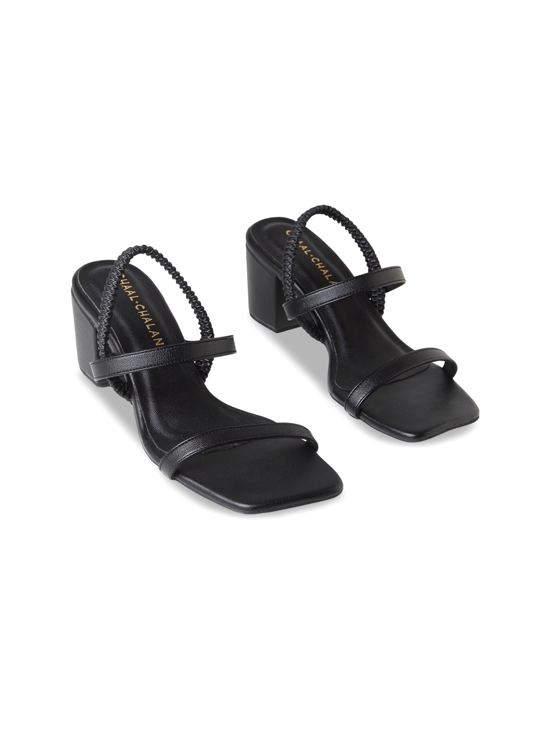 

CHAAL CHALAN Women Work Block Sandals, Black