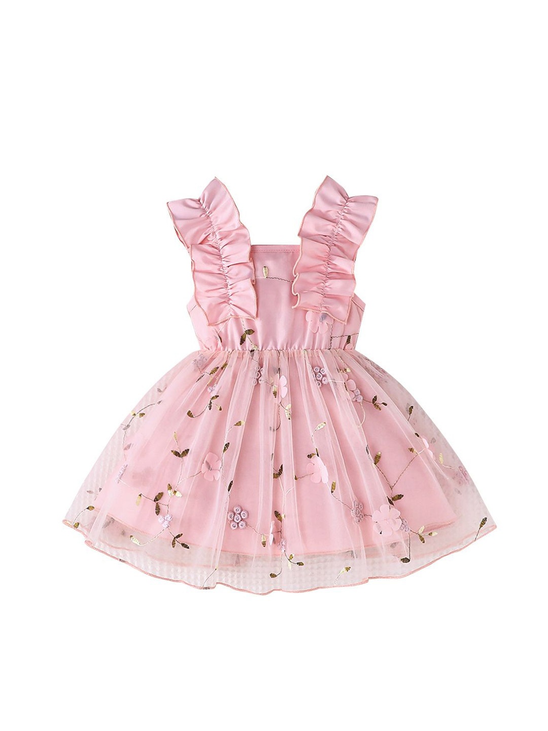 

StyleCast x Revolte Self Design Applique Fit And Flare Mini Dress, Pink