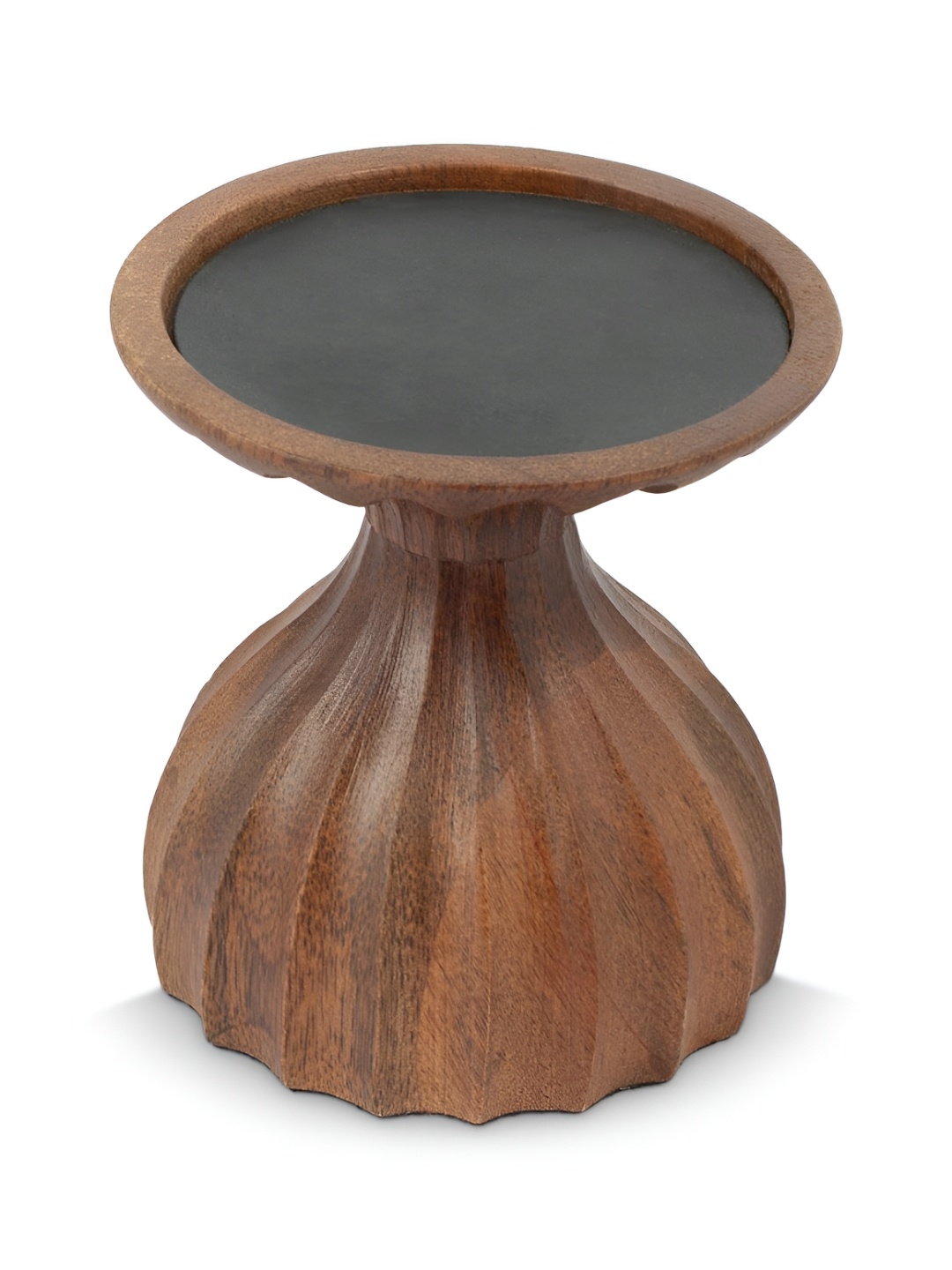 

IAAH Brown Wooden Candle Pillar Holder