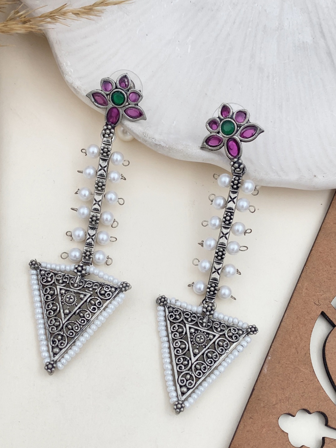 

Rare Bello Contemporary Drop Earrings, Silver